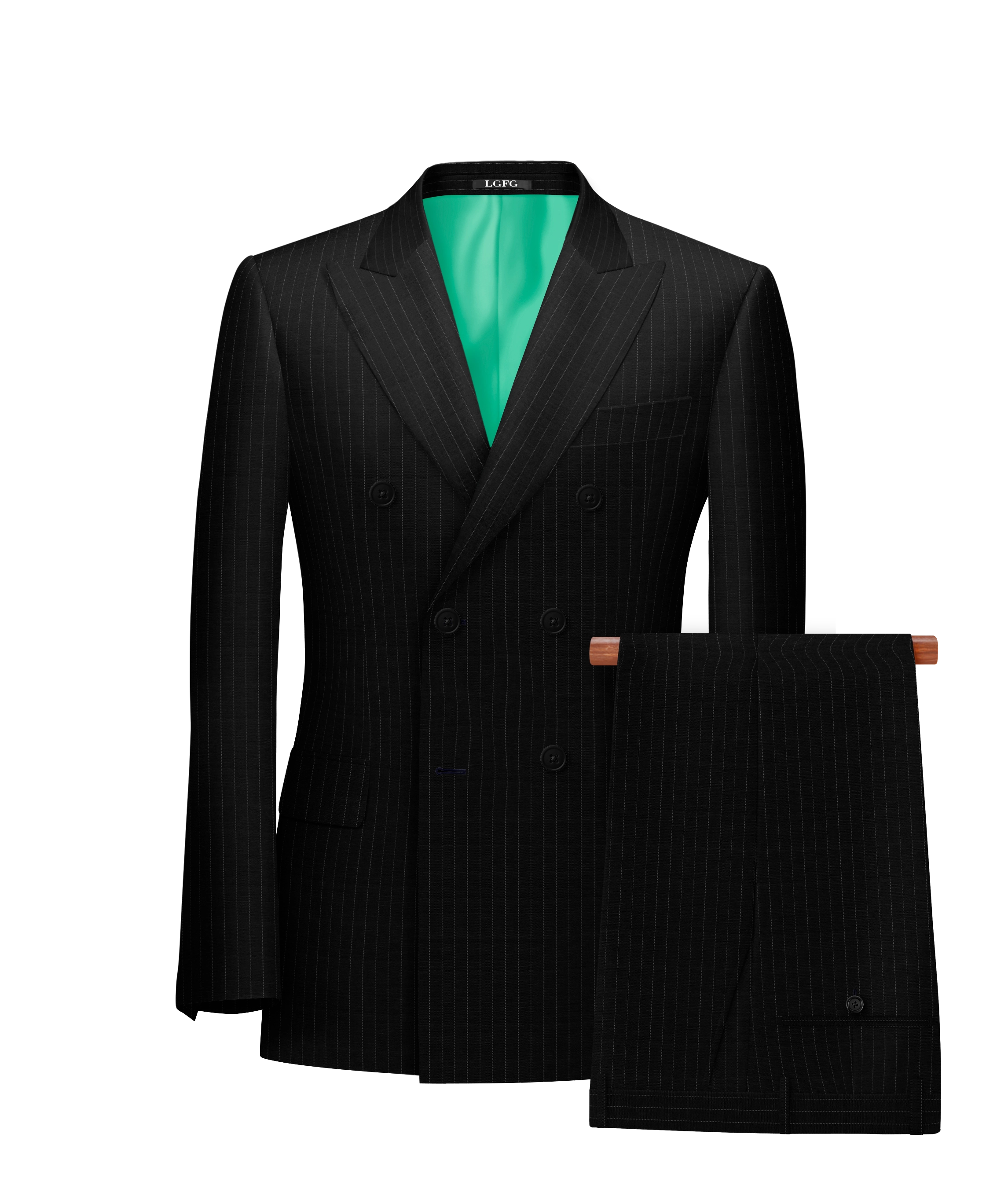 The Black Money Double-Breasted Boardroom Suit