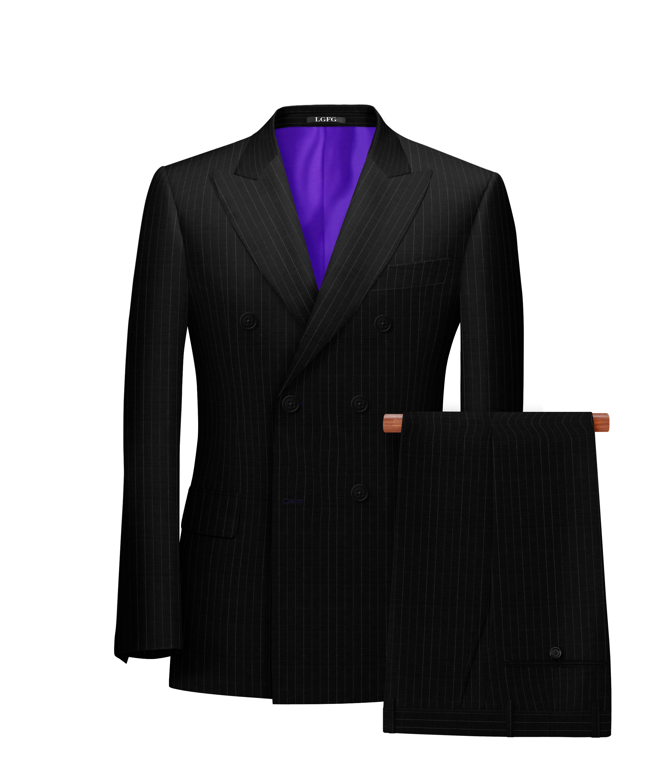 The Black Money Double-Breasted Boardroom Suit