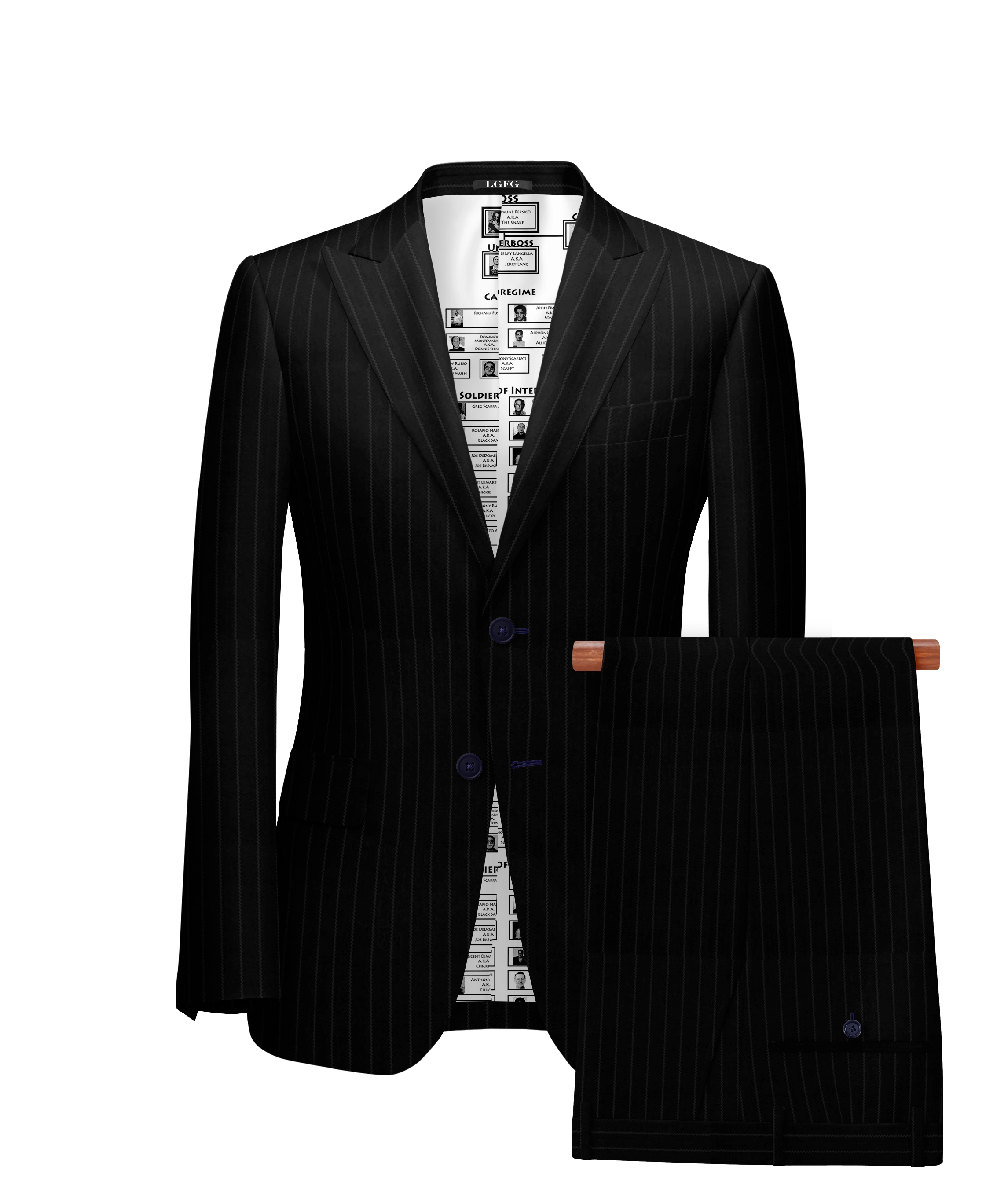 The Black Capo Pinstripe Suit