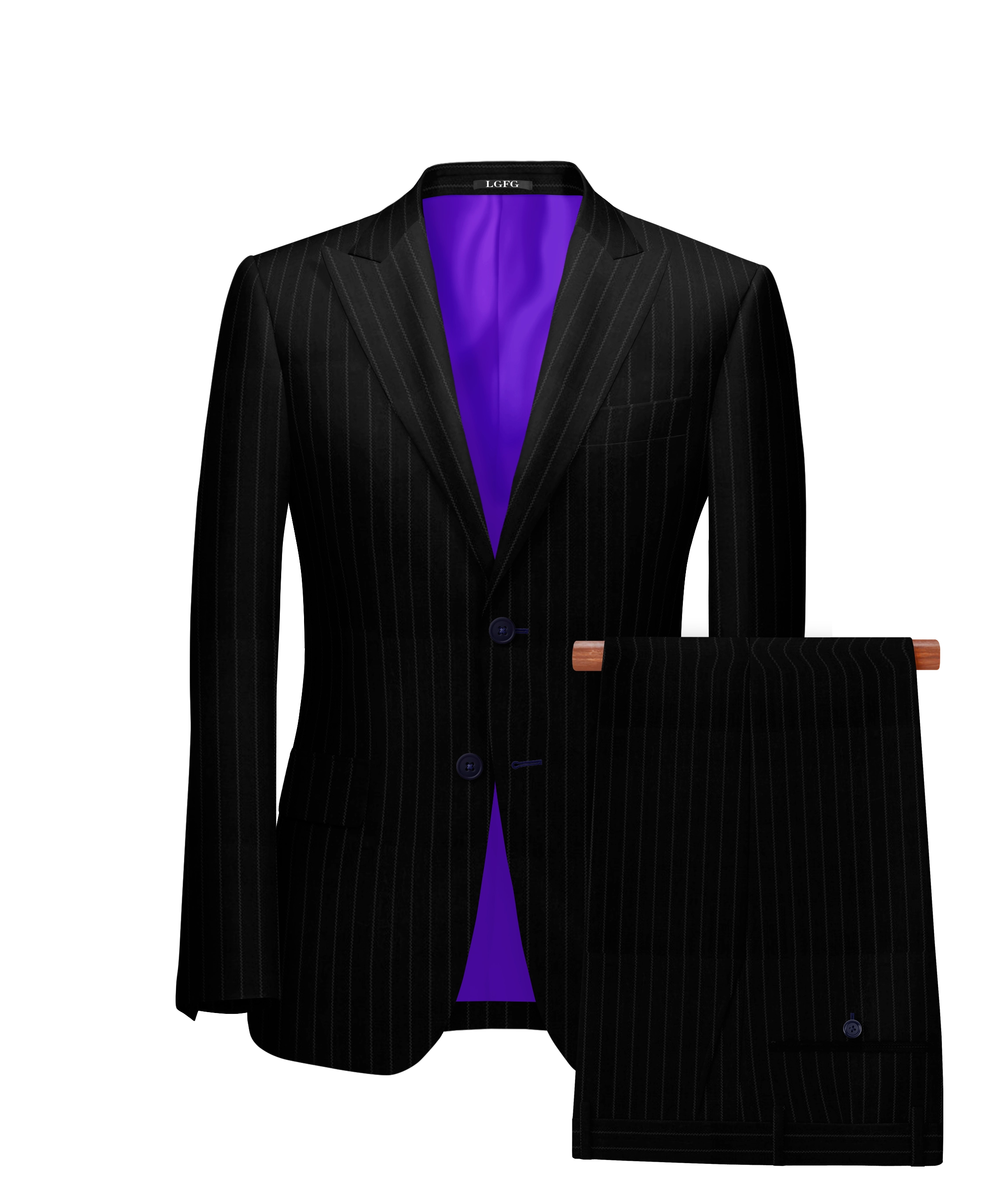 The Black Capo Pinstripe Suit