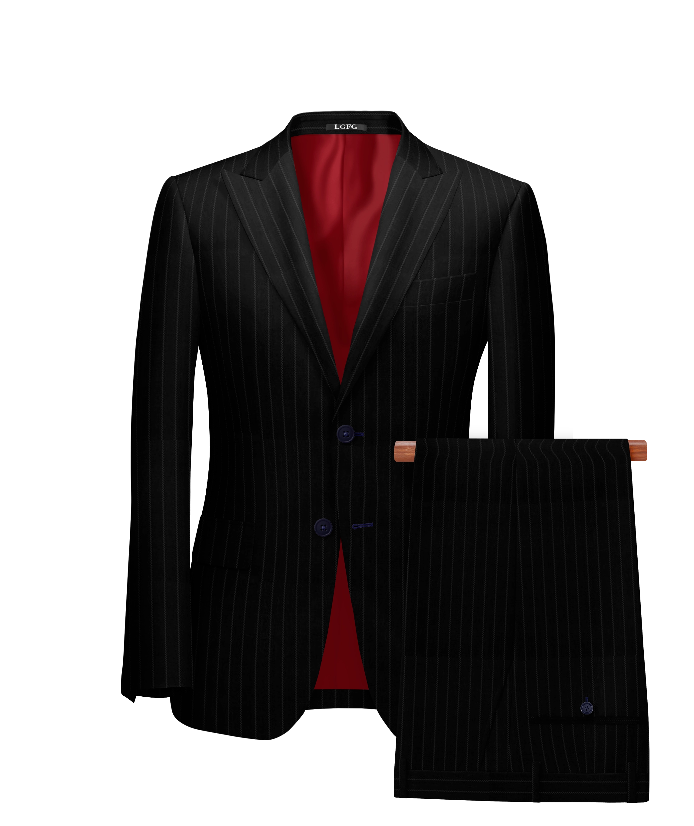 The Black Capo Pinstripe Suit
