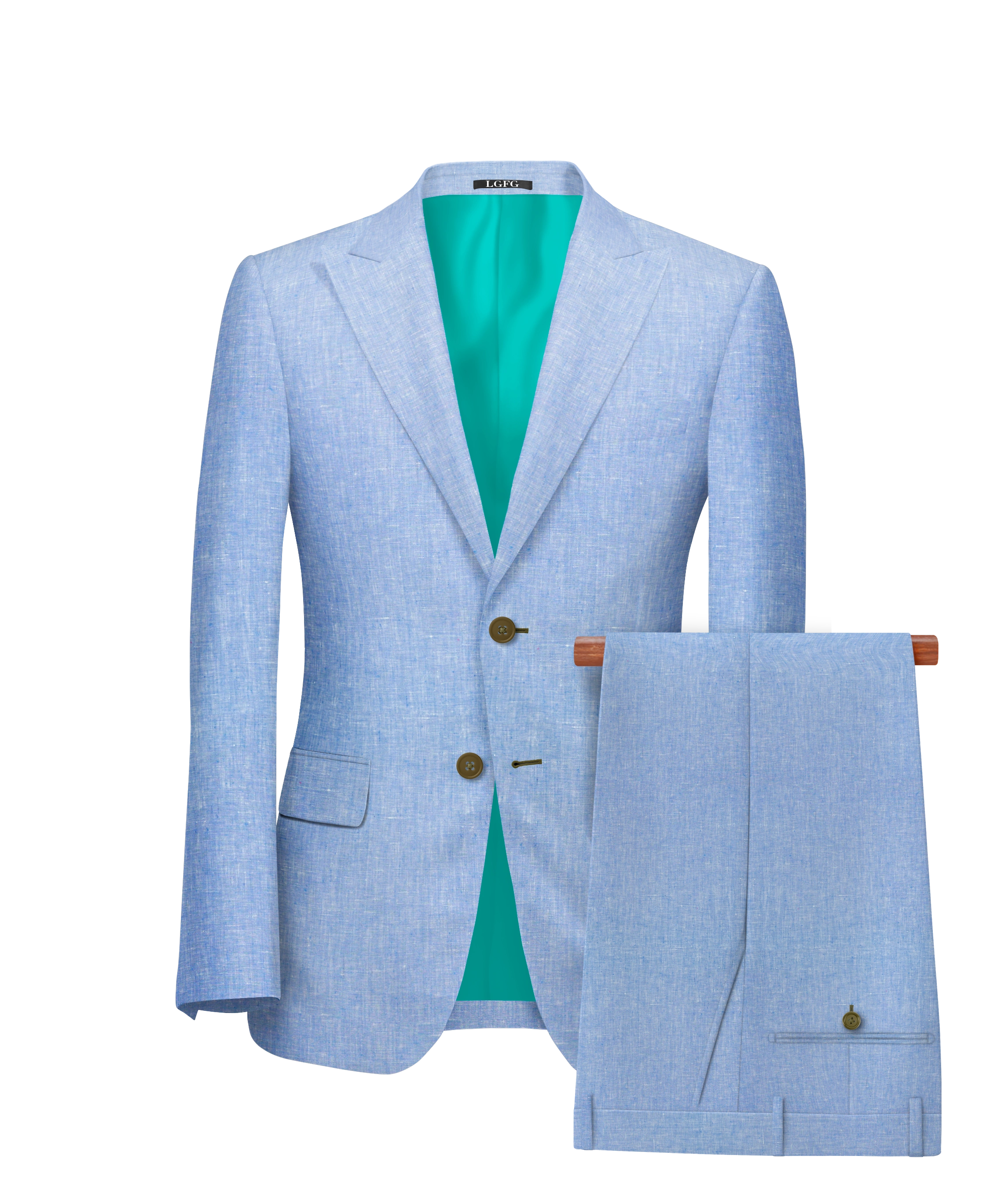Sleep with the fishes Blue Linen Summer Suit