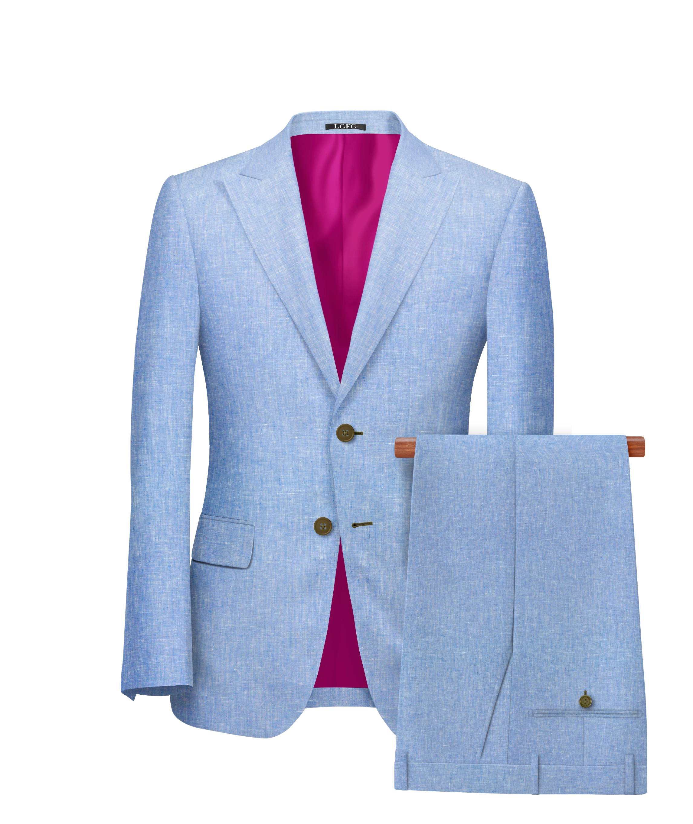 Sleep with the fishes Blue Linen Summer Suit