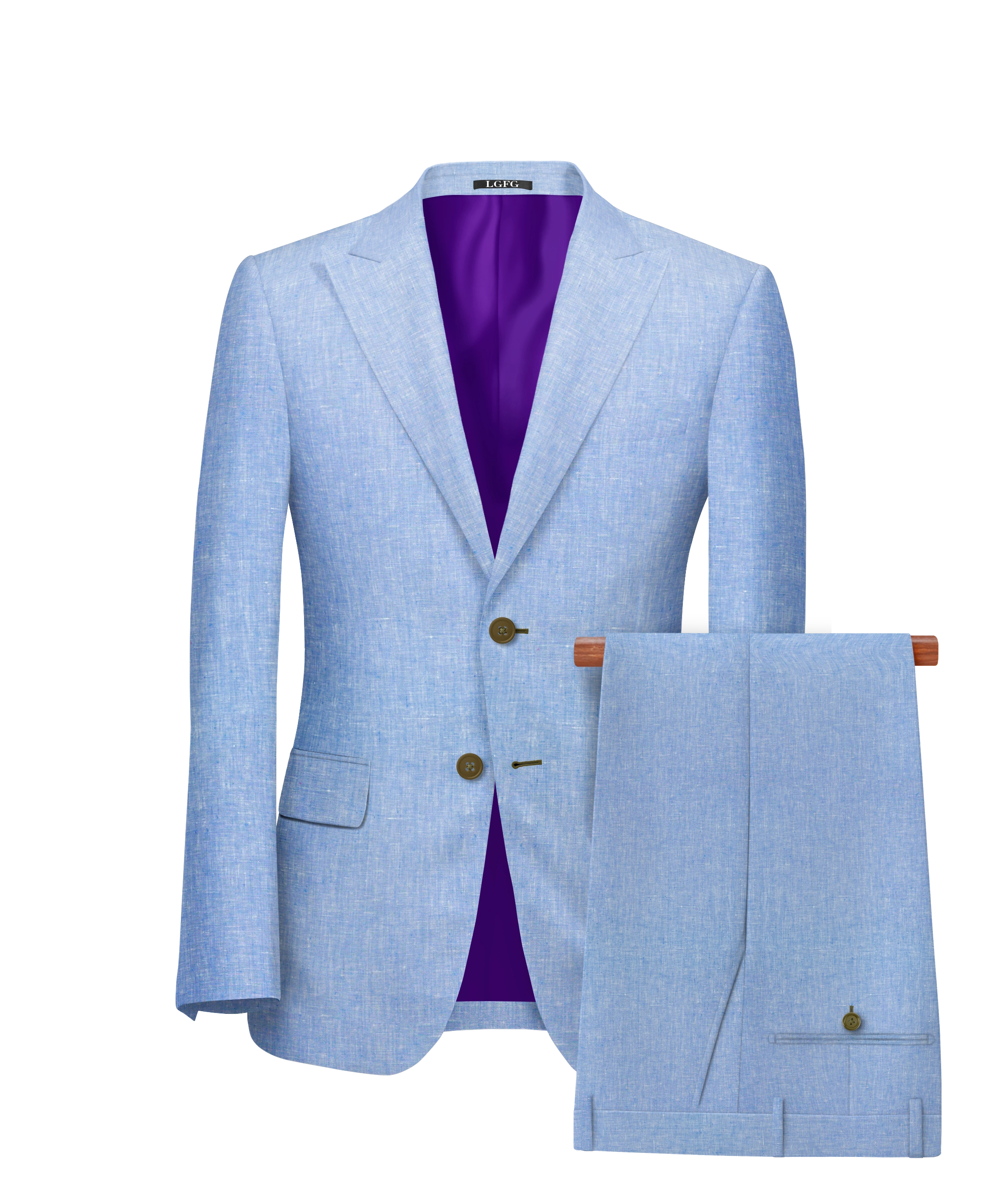 Sleep with the fishes Blue Linen Summer Suit