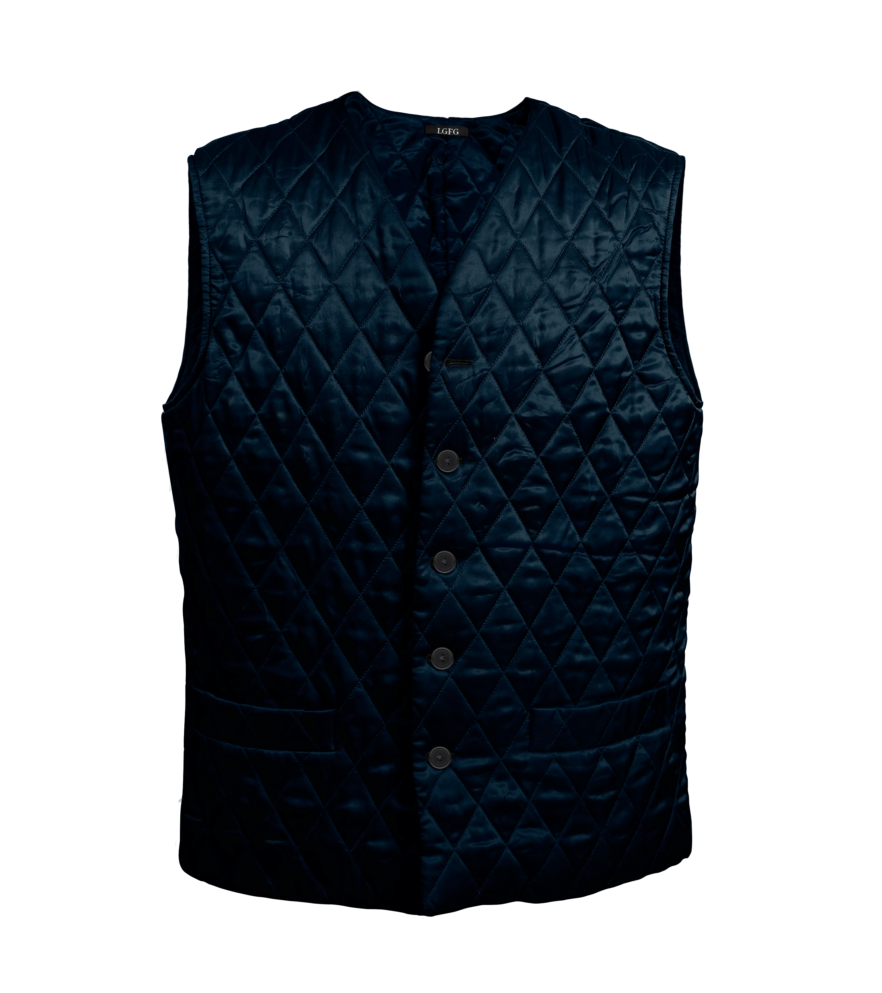 Blue V-neck Thermal Vest