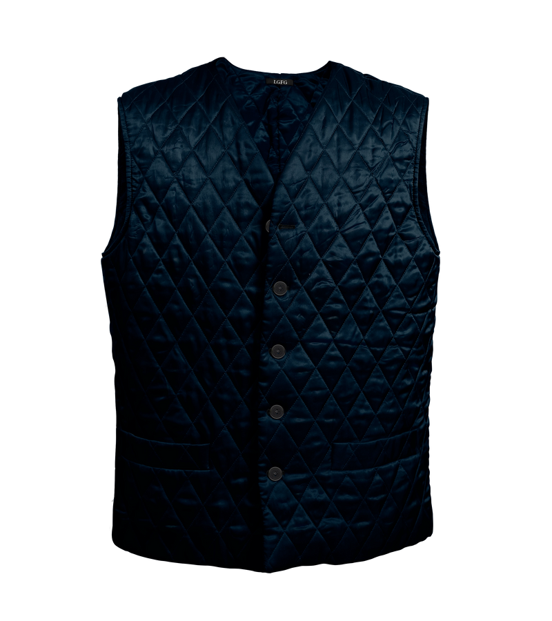 Blue V-neck Thermal Vest