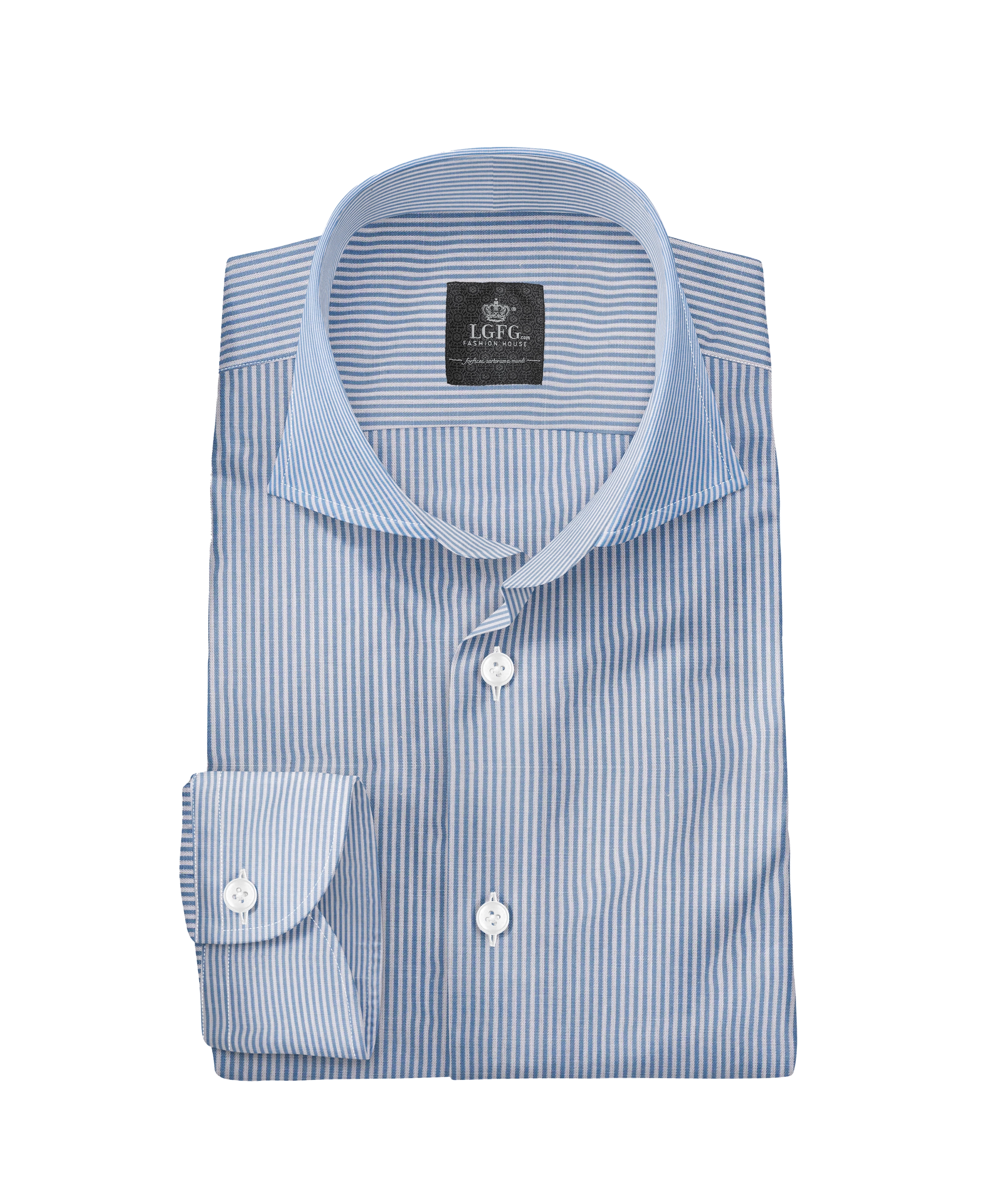 Blue White Stripe Classic Dress Shirt