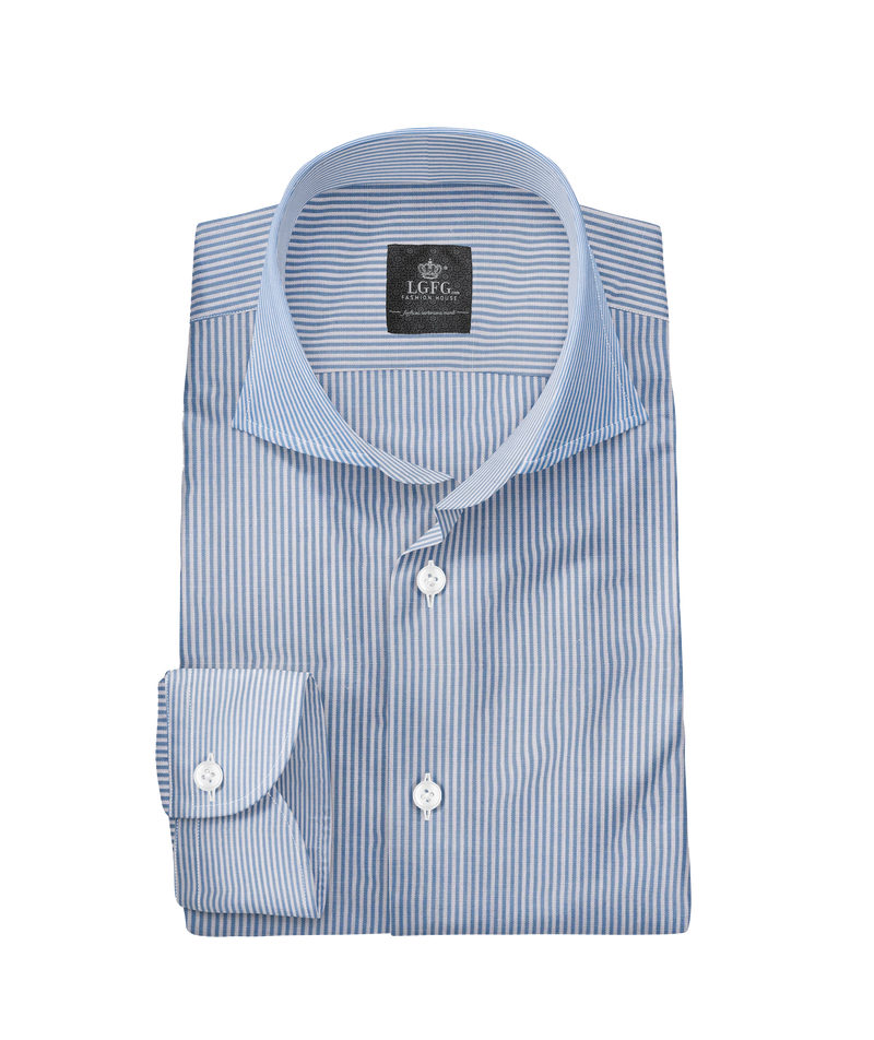 Blue White Stripe Classic Dress Shirt