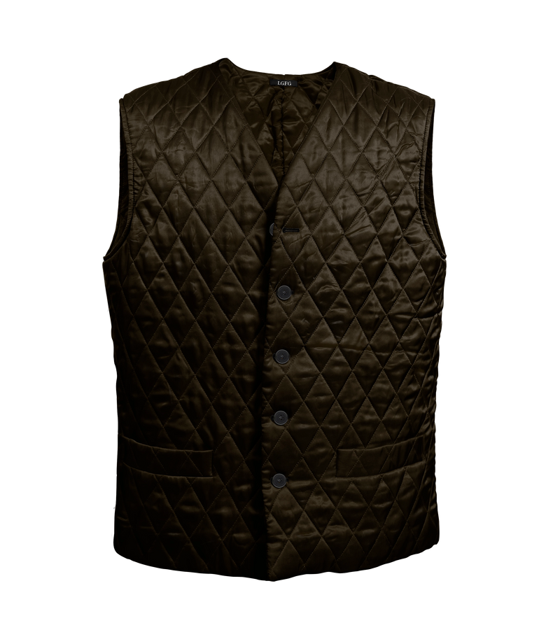 Brown V-neck Thermal Vest