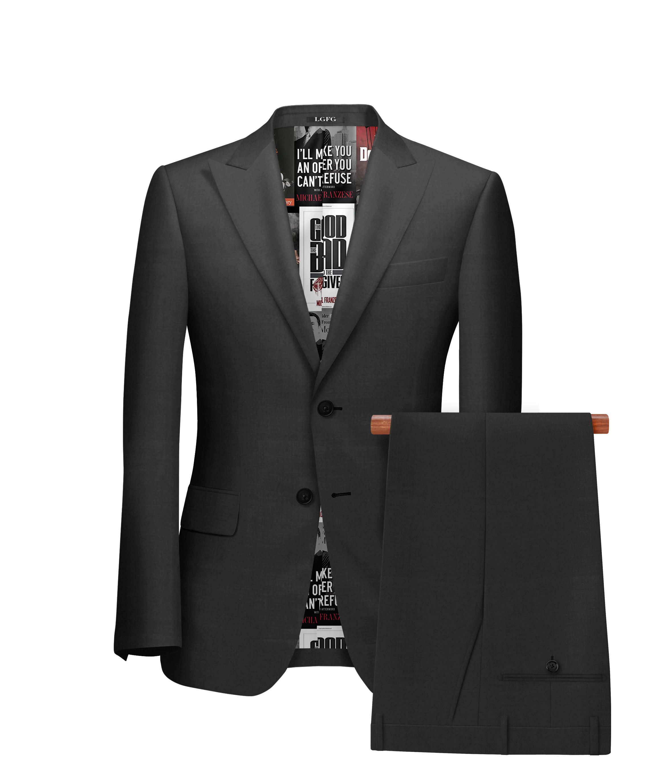 Charcoal Books Kennedy All-Season, 2 Button Single Breasted LGFG Suit