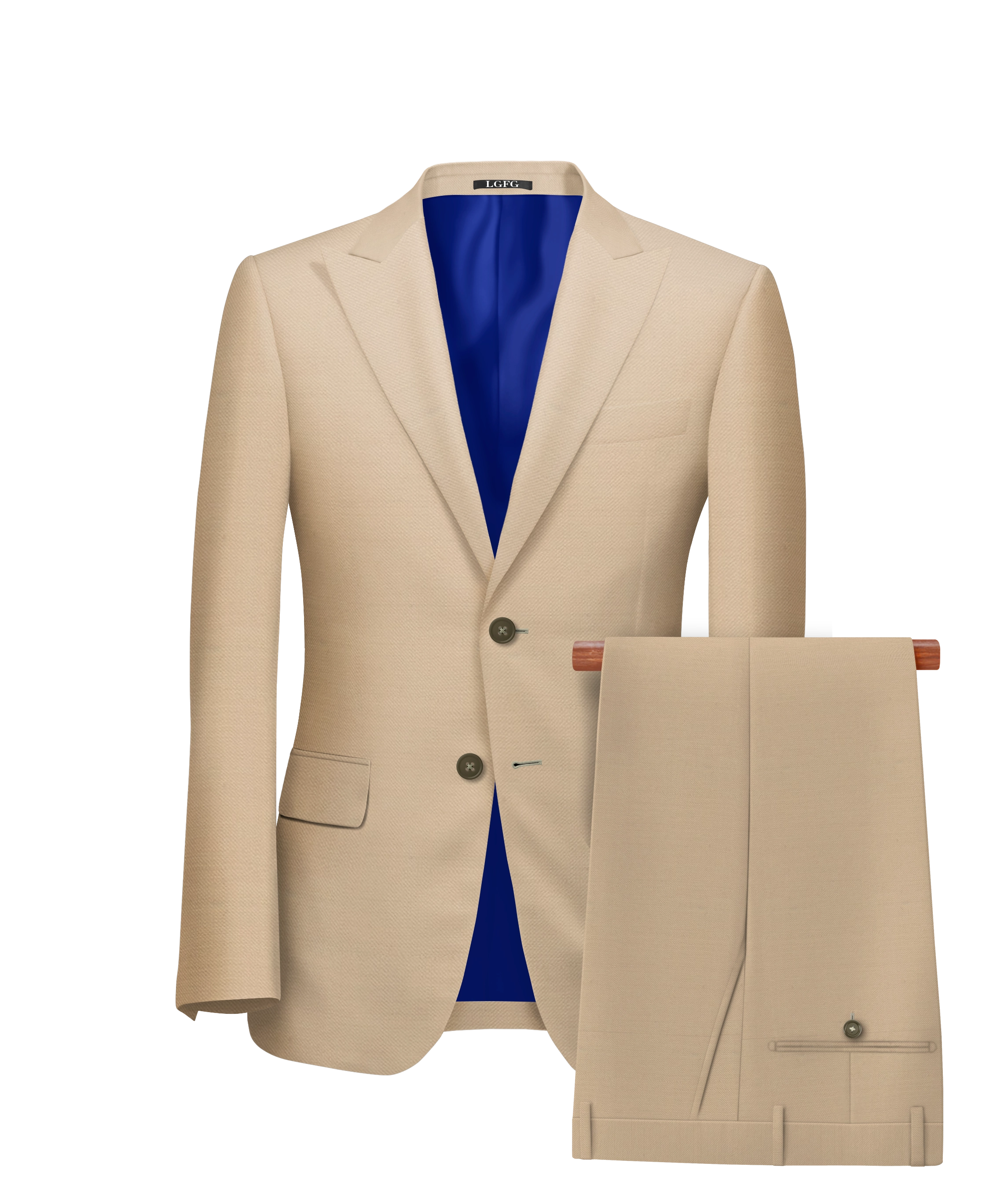 Sand Blue Florida 2 Button LGFG Summer Suit
