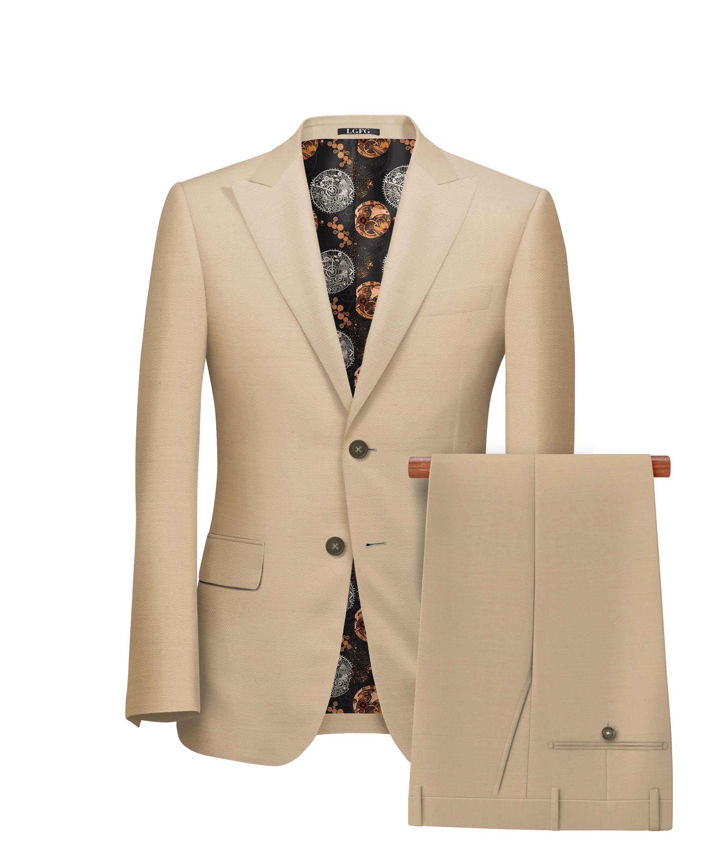 Sand Blue Florida 2 Button LGFG Summer Suit