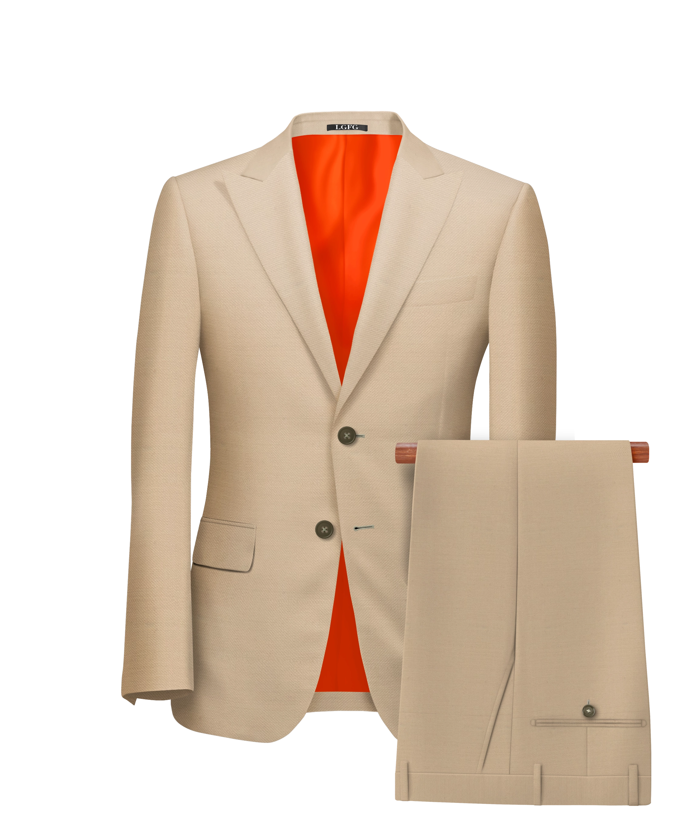 Sand Blue Florida 2 Button LGFG Summer Suit
