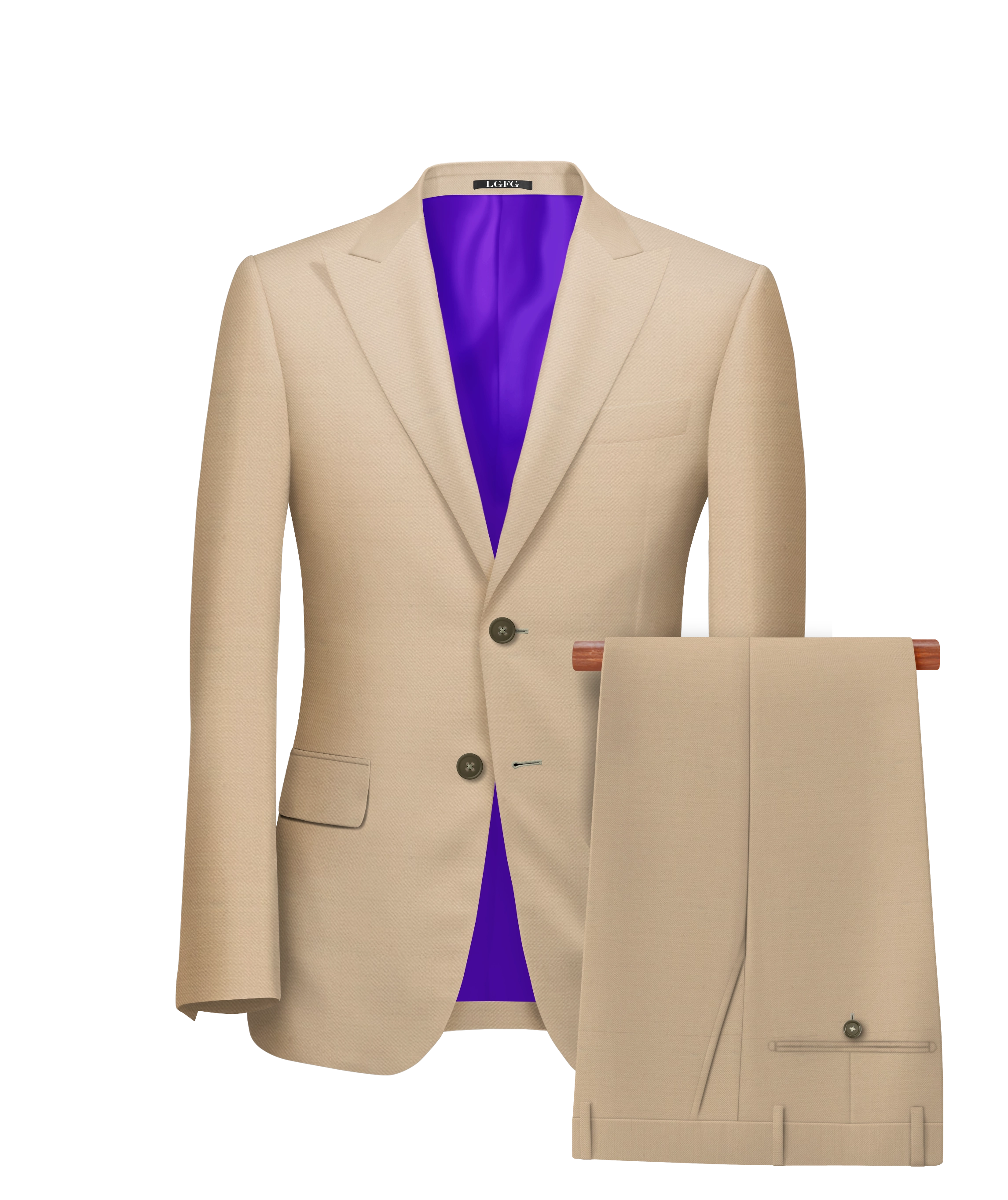 Sand Blue Florida 2 Button LGFG Summer Suit
