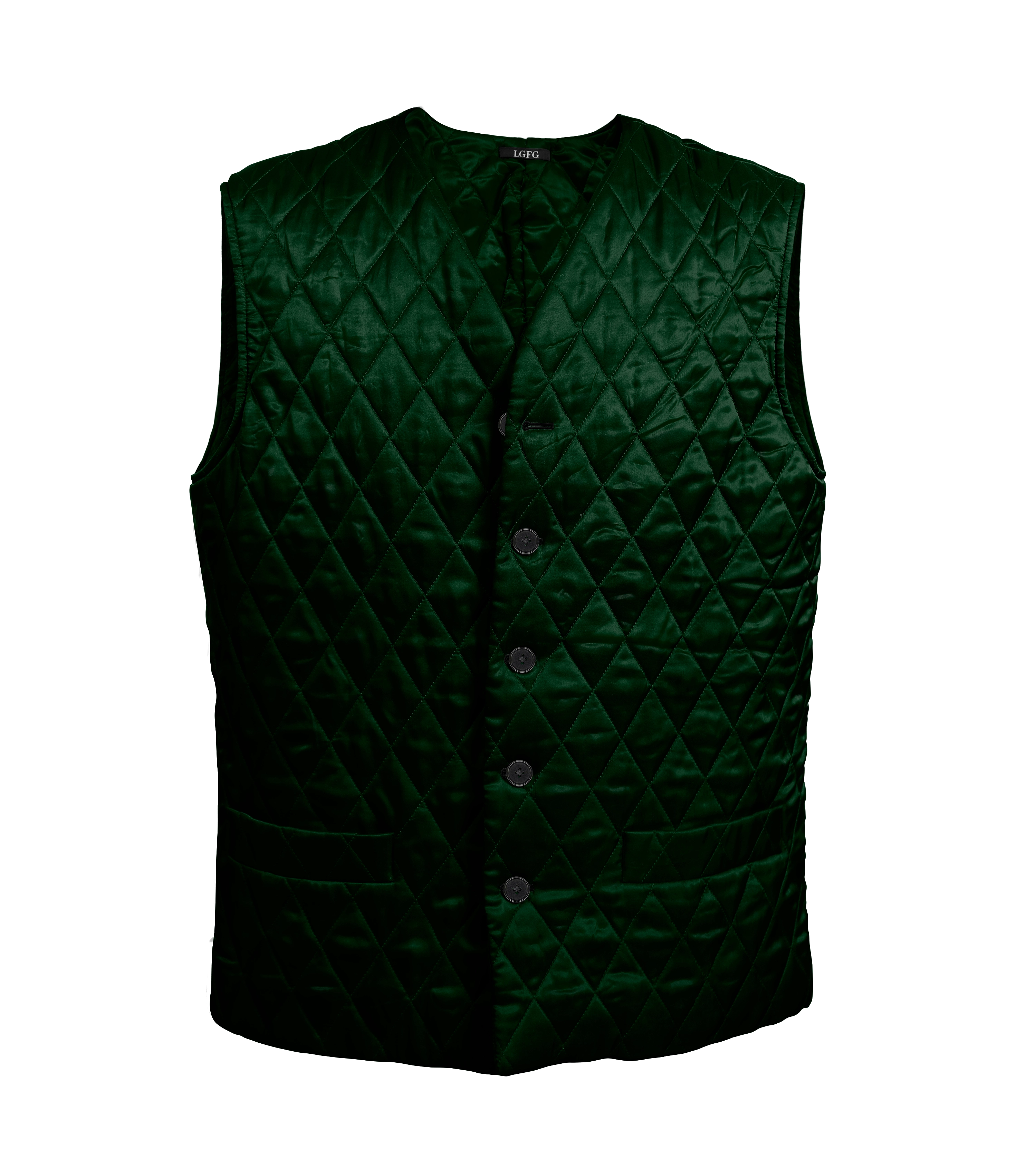 Green V-neck Thermal Vest