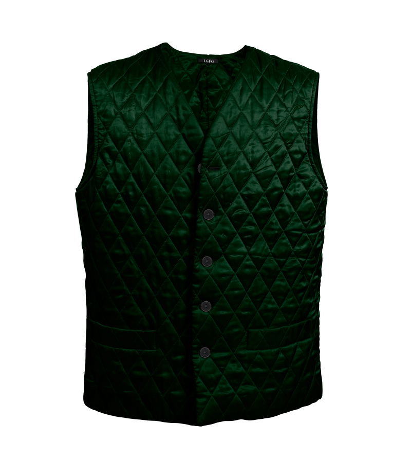 Green V-neck Thermal Vest