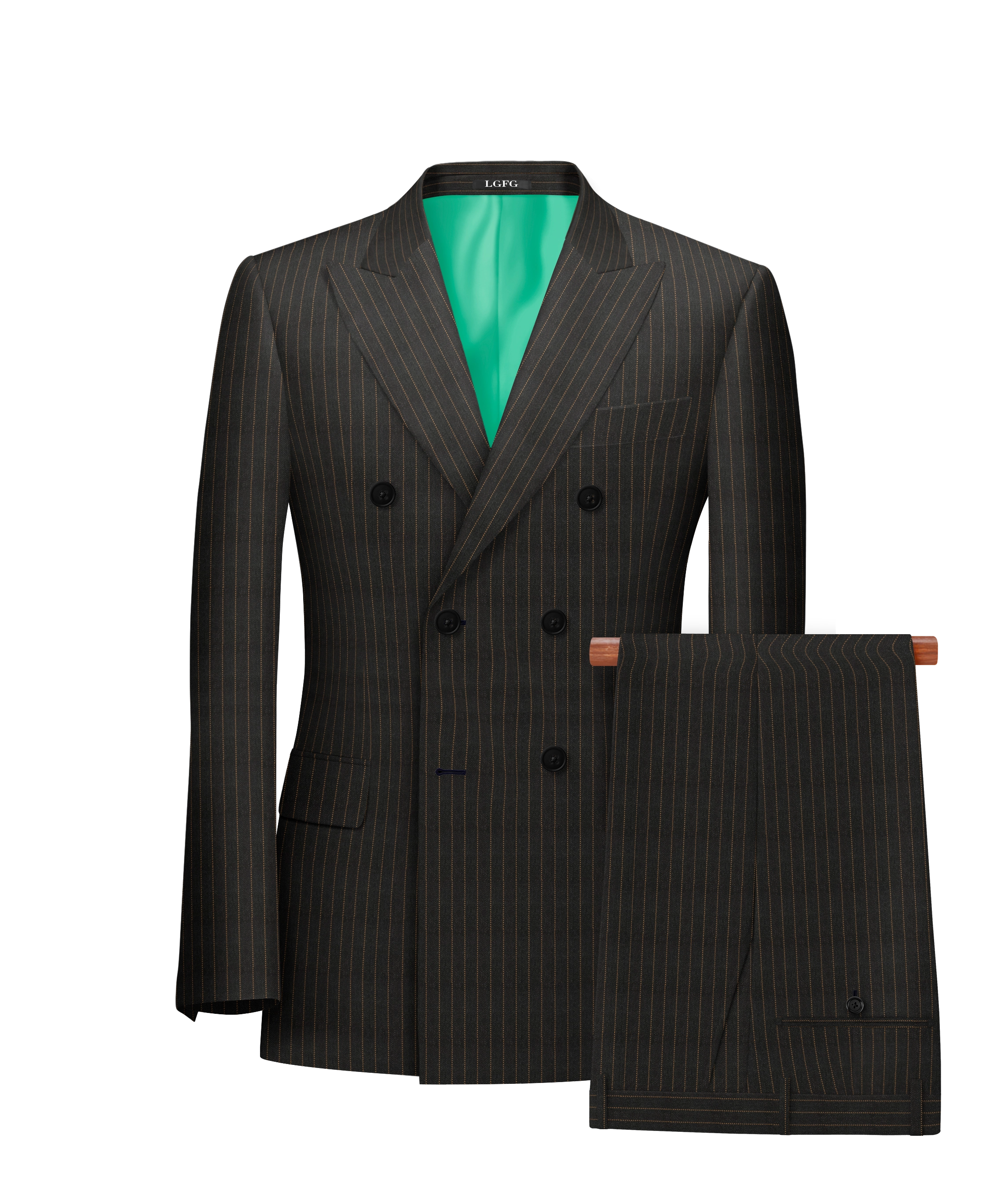 The Grey and Copper Money Double-Breasted Boardroom Suit
