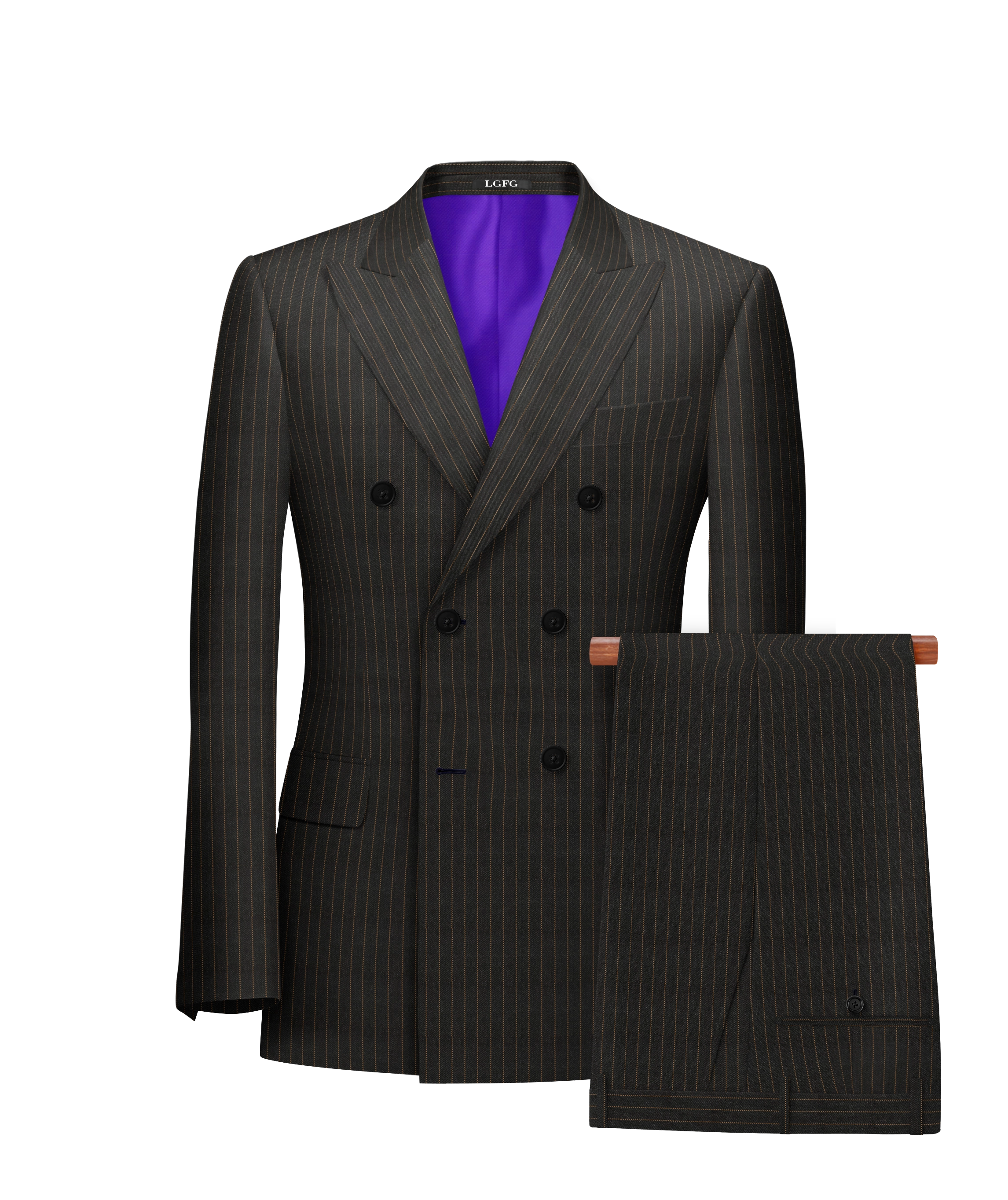 The Grey and Copper Money Double-Breasted Boardroom Suit
