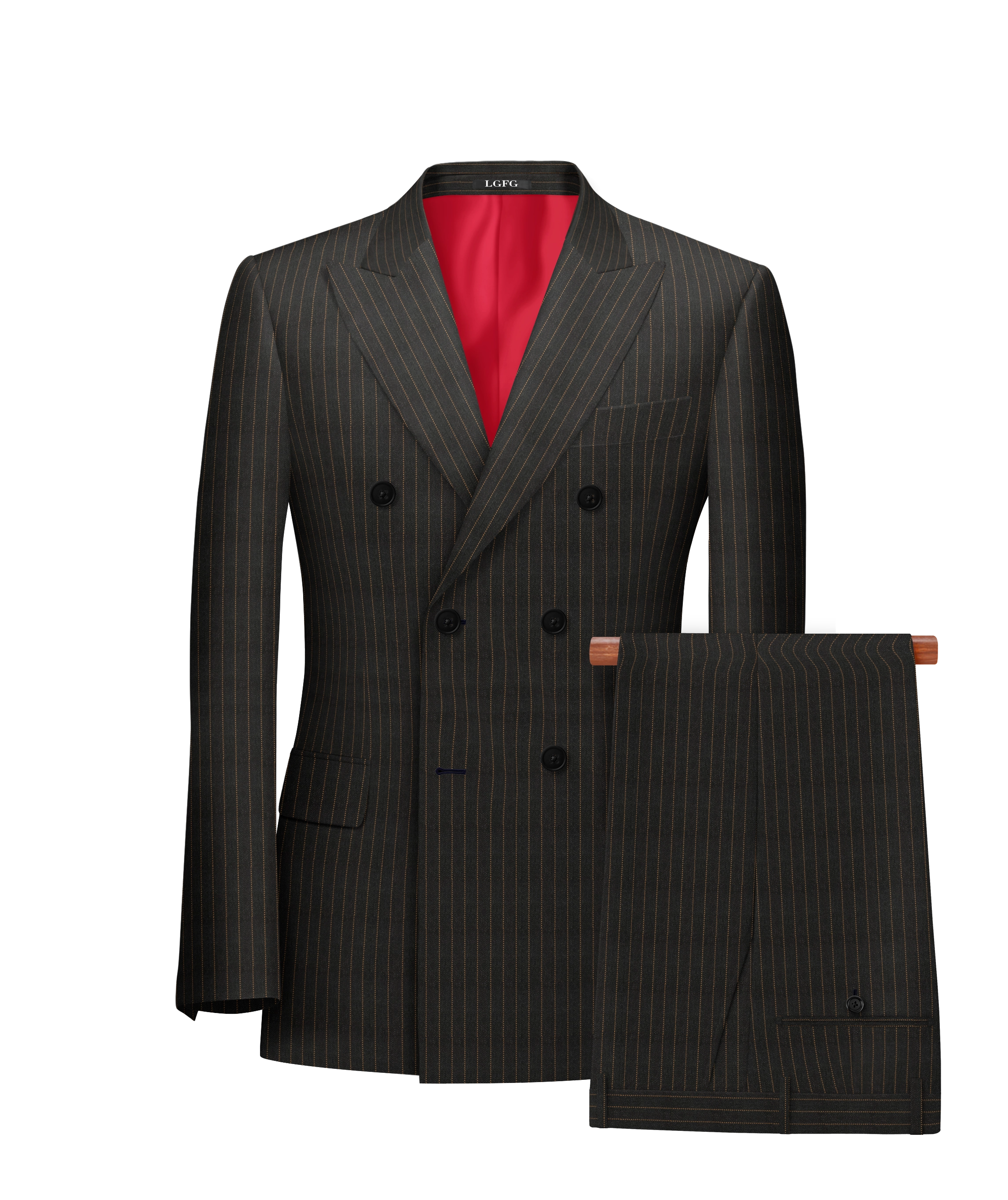 The Grey and Copper Money Double-Breasted Boardroom Suit