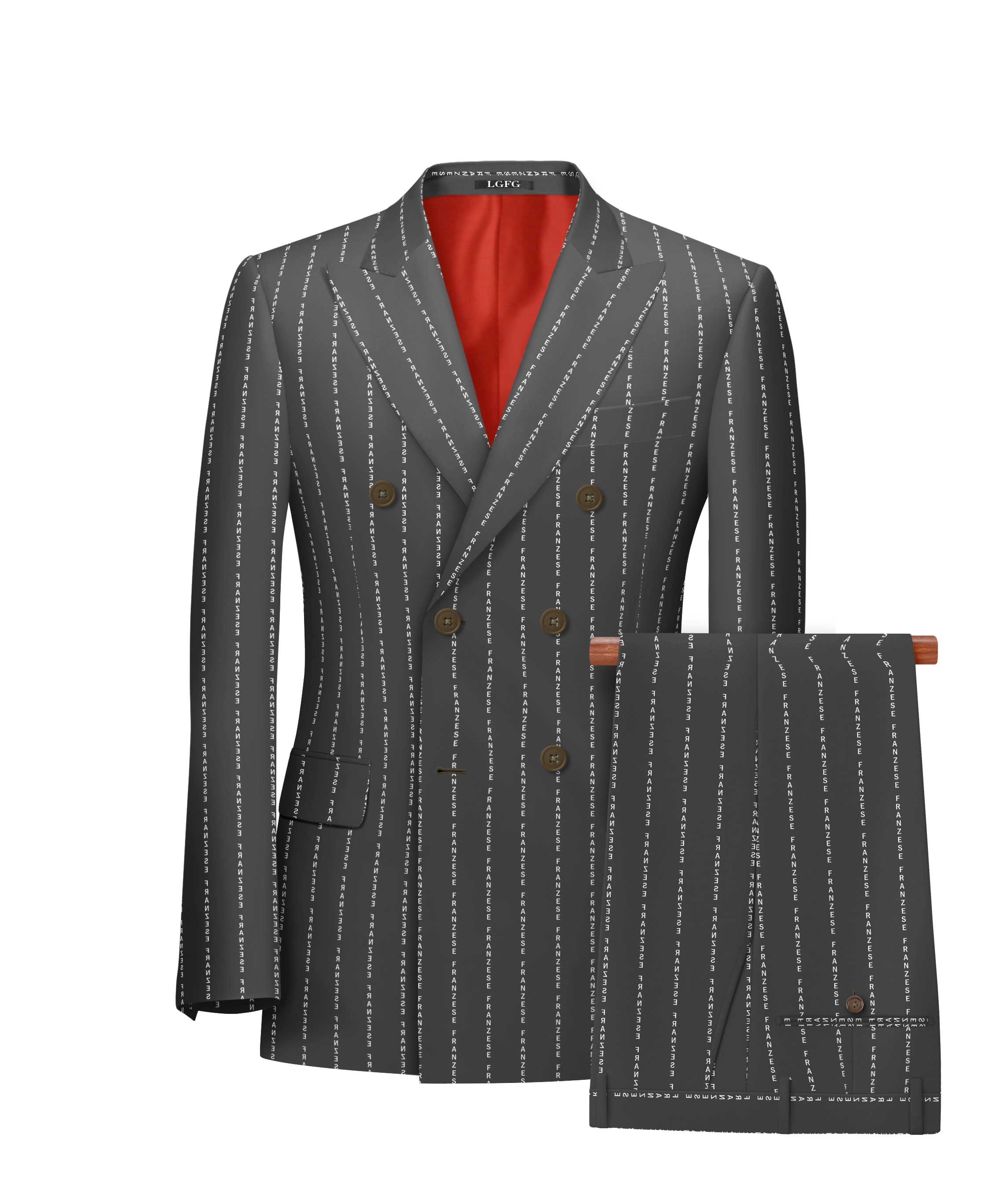 Grey Custom Message in Your Pinstripe