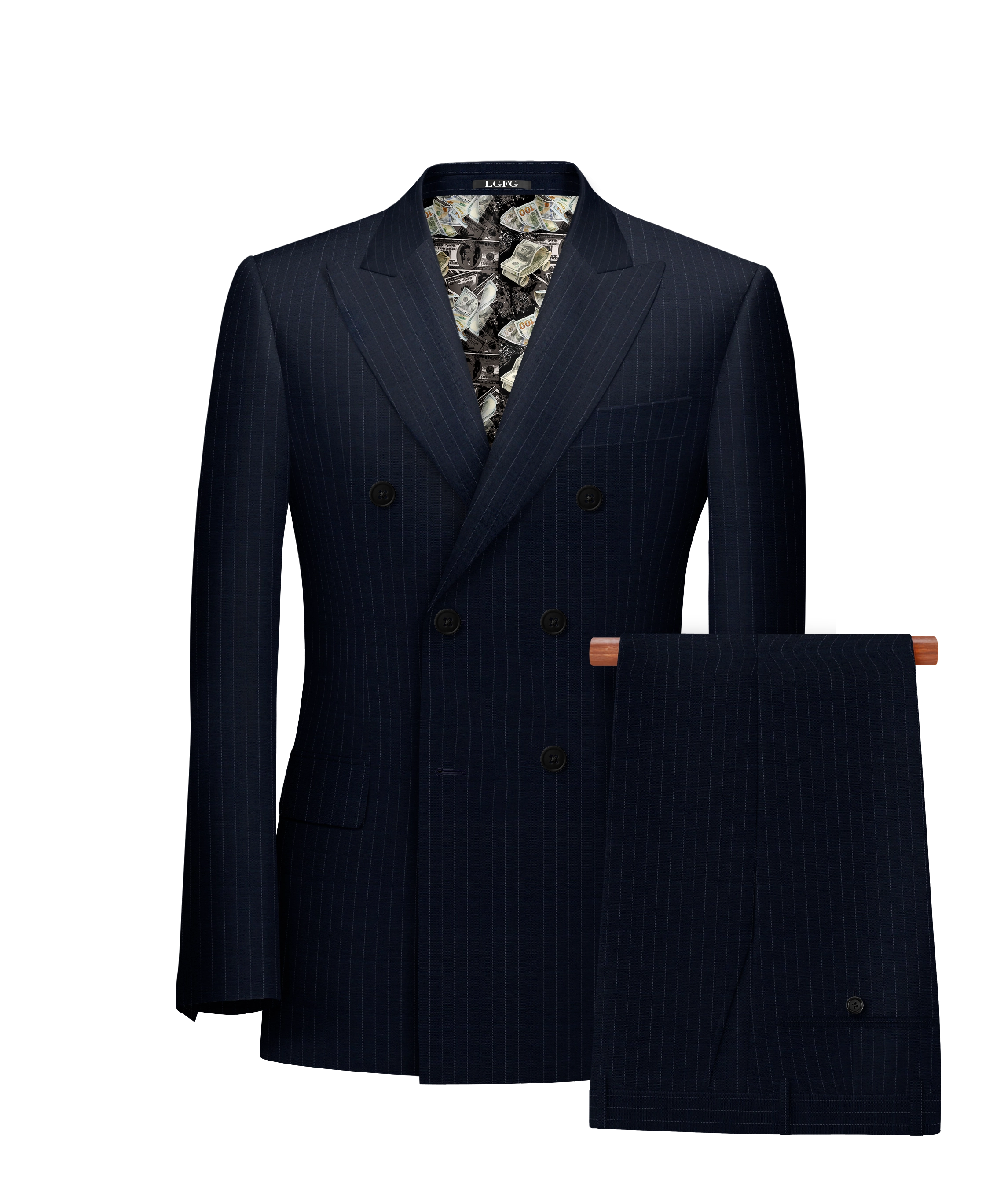 The Navy Money Double-Breasted Boardroom Suit