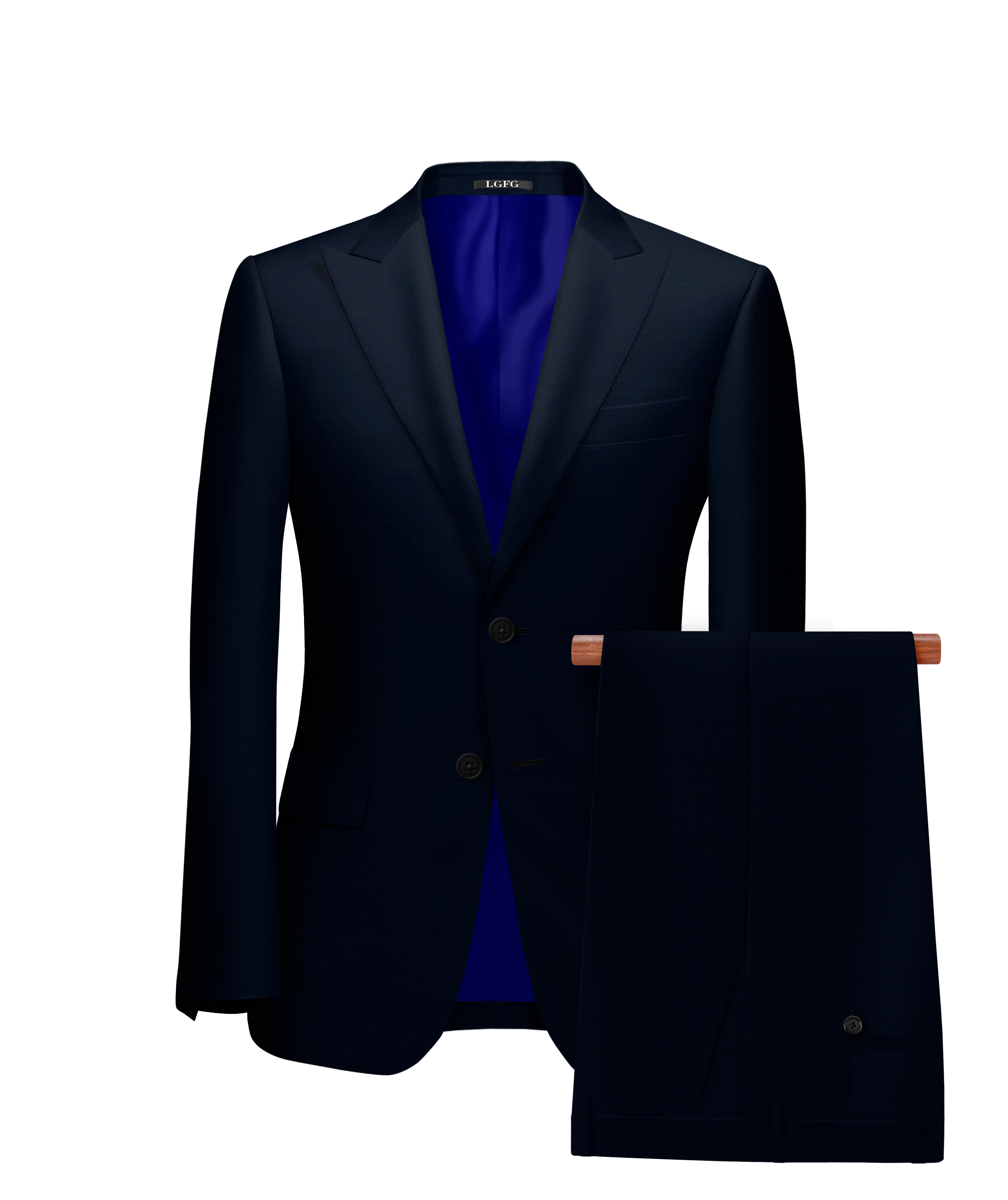 Navy Movie Blue Kennedy All-Season, 2 Button Single Breasted LGFG Suit