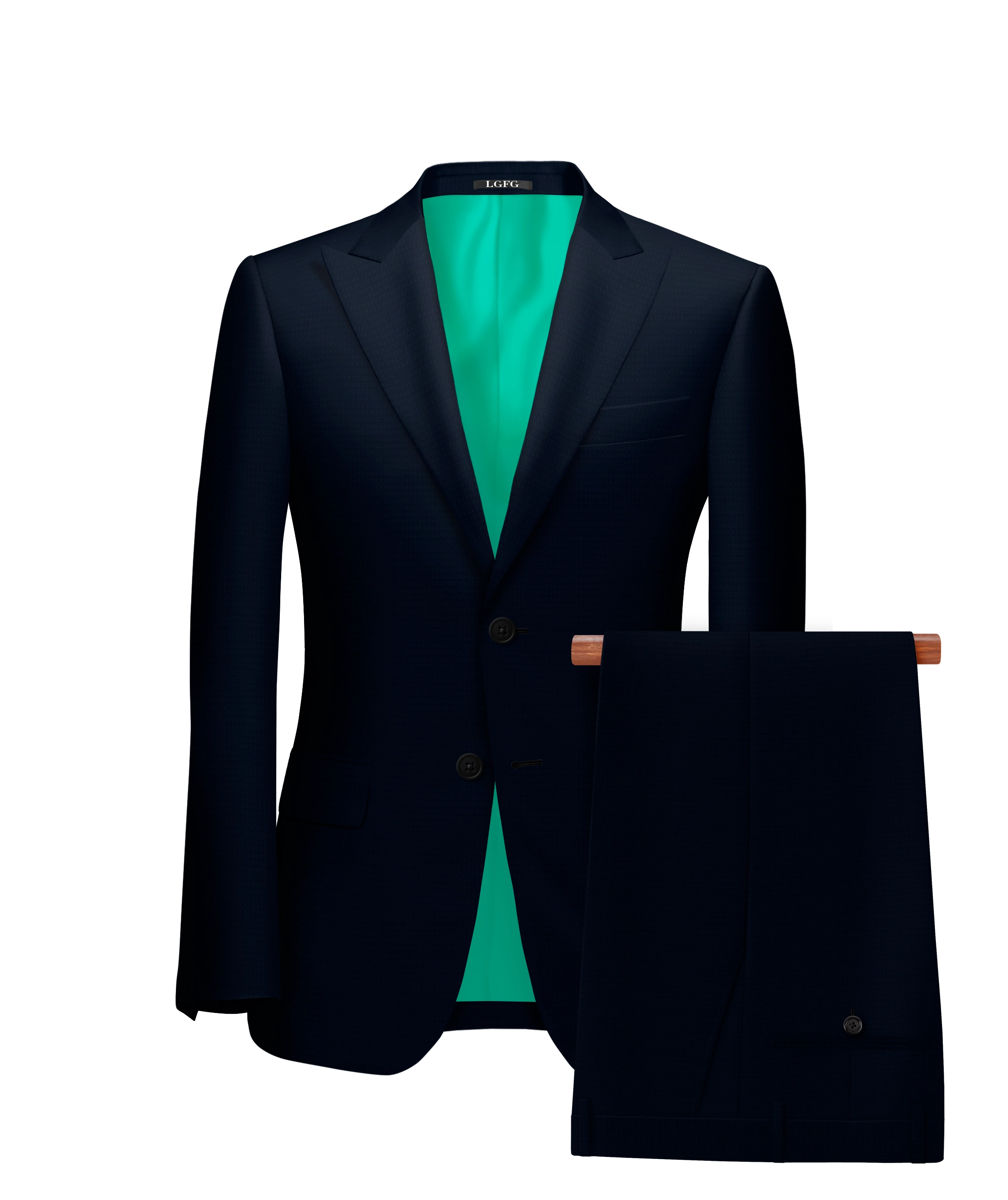 Navy Movie Blue Kennedy All-Season, 2 Button Single Breasted LGFG Suit