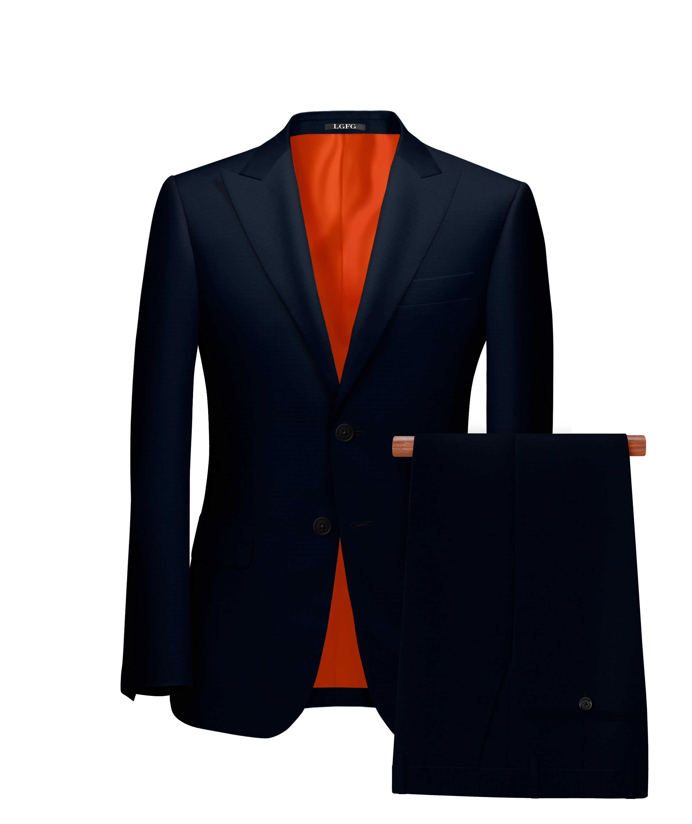 Navy Movie Blue Kennedy All-Season, 2 Button Single Breasted LGFG Suit