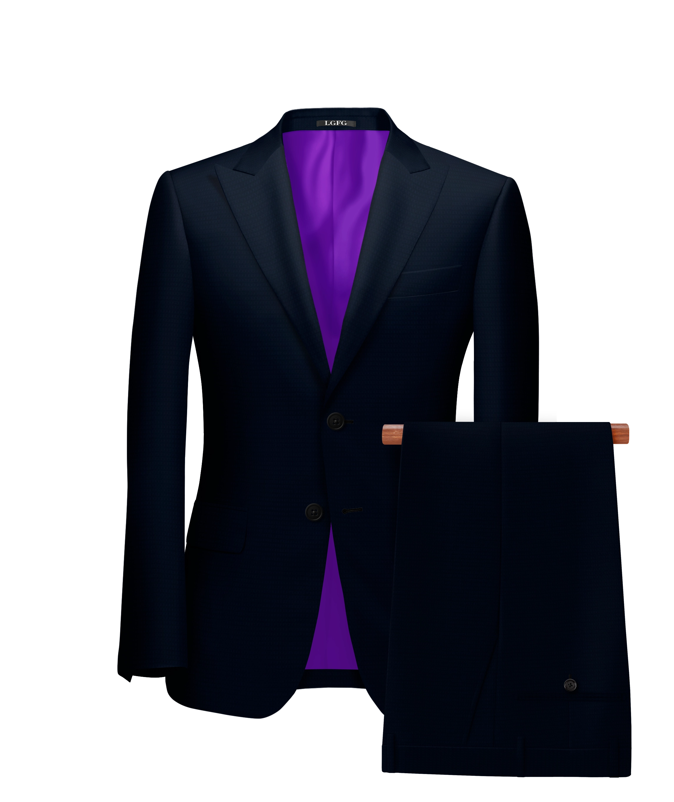 Navy Movie Blue Kennedy All-Season, 2 Button Single Breasted LGFG Suit