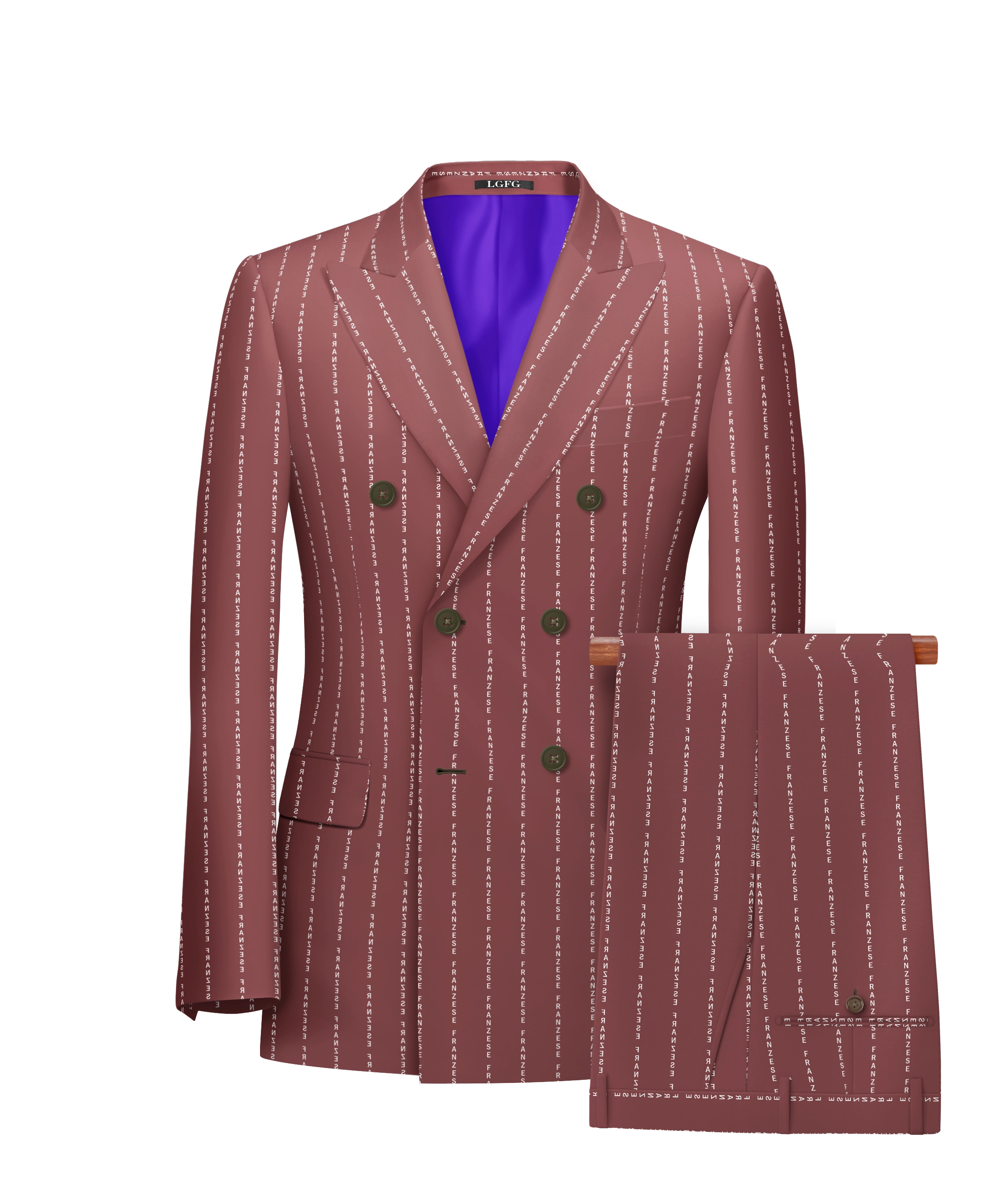 Rose Custom Message in Your Pinstripe