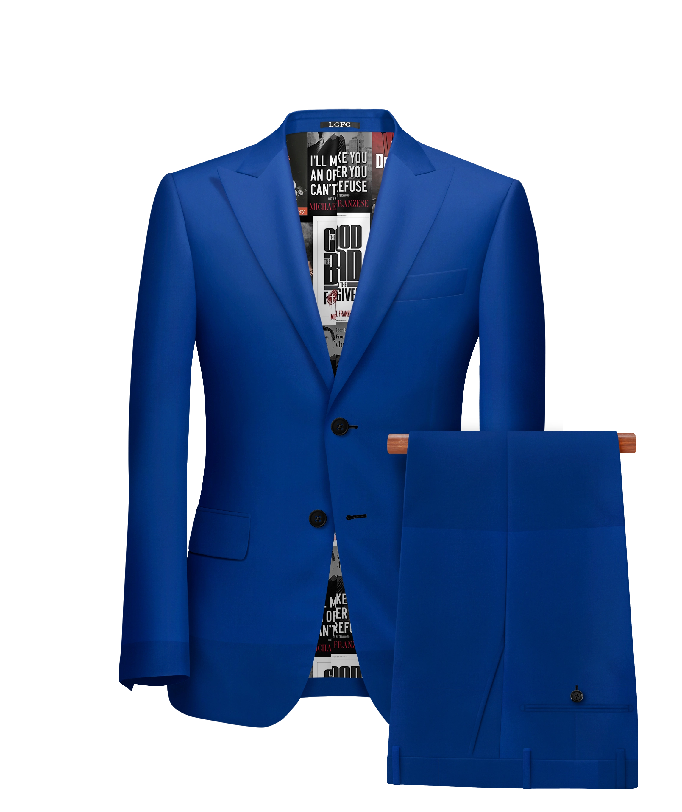 Royal Blue Kennedy All-Season, 2 Button Single Breasted LGFG Suit