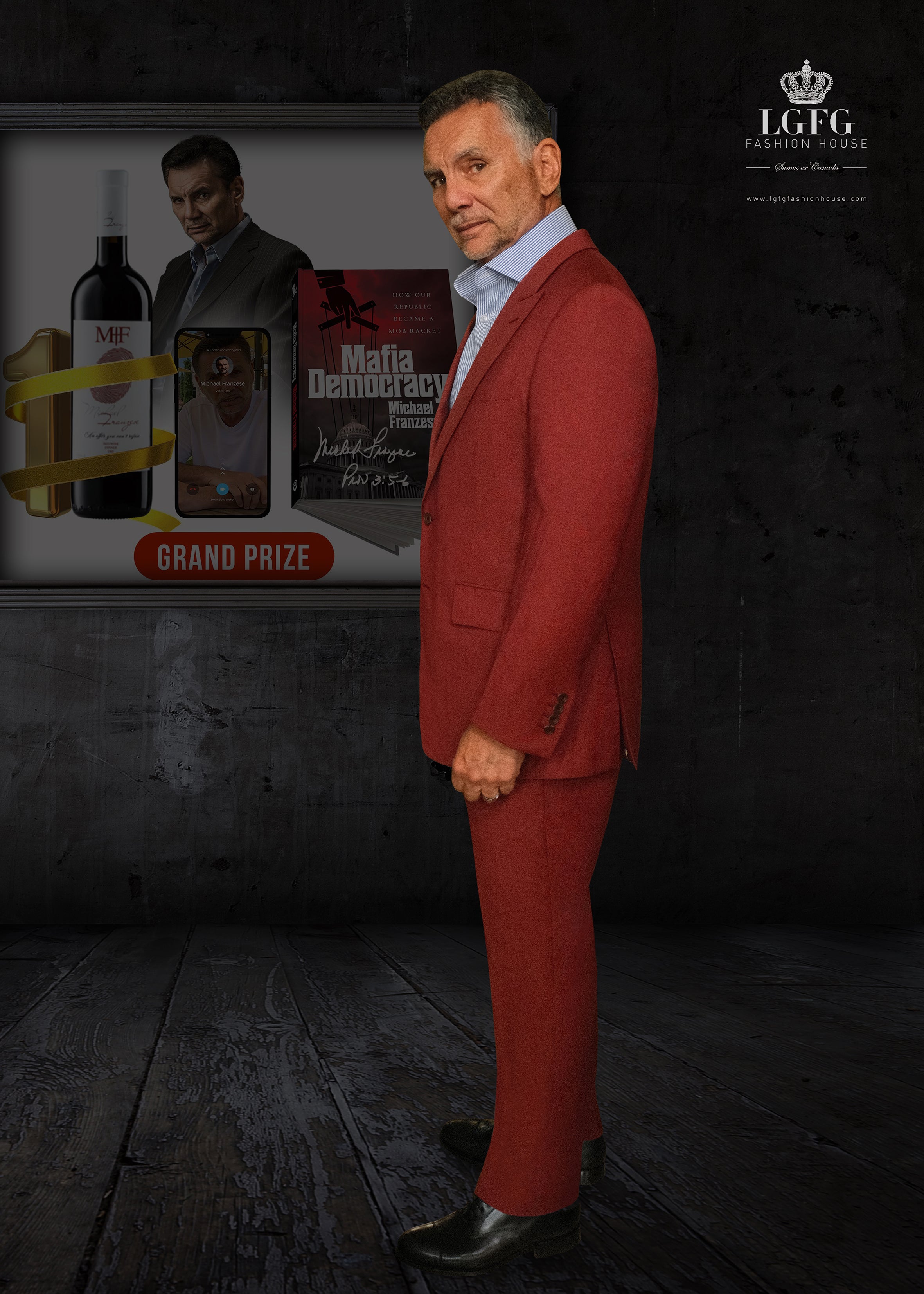 Burgudy Kennedy All-Season, 2 Button Single Breasted LGFG Suit