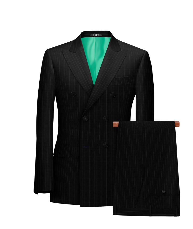 The Black Money Double-Breasted Boardroom Suit