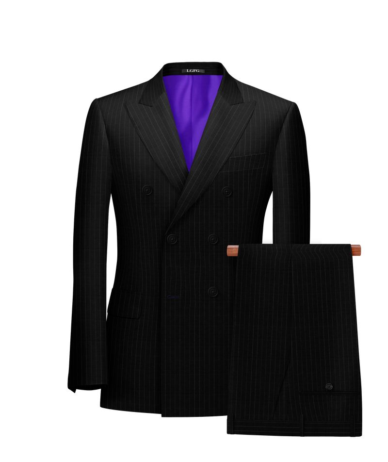 The Black Money Double-Breasted Boardroom Suit