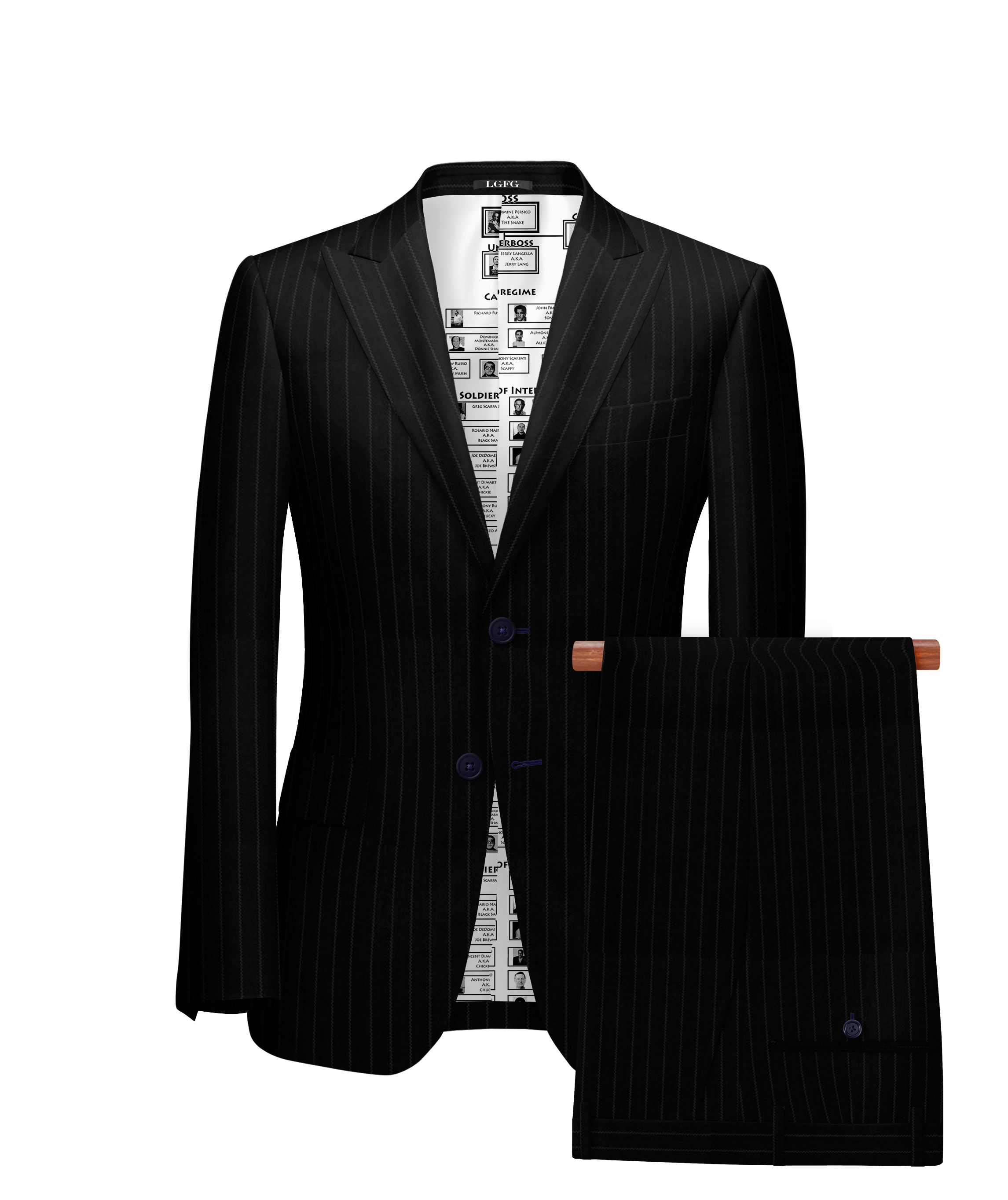 The Black Capo Pinstripe Suit