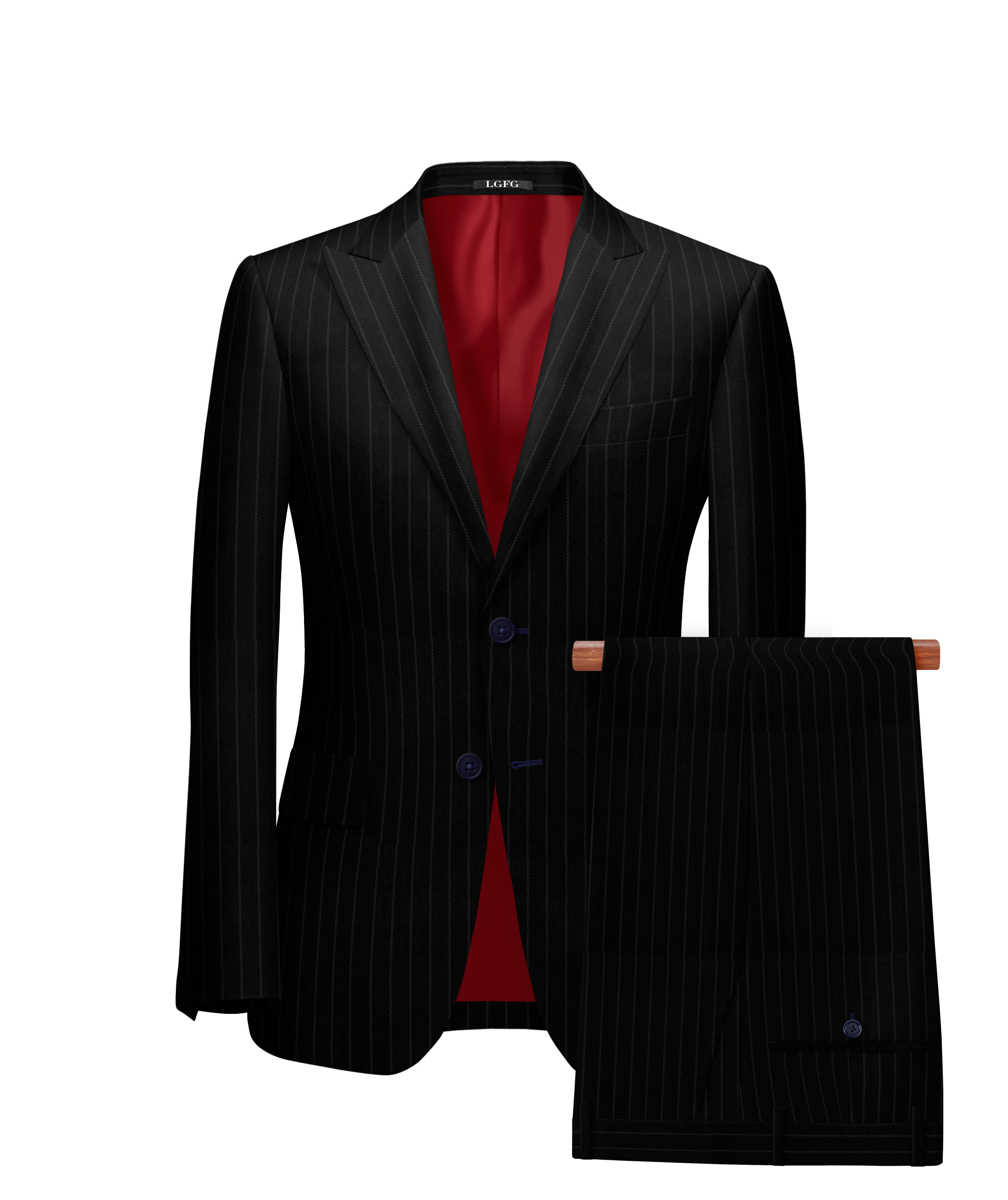 The Black Capo Pinstripe Suit