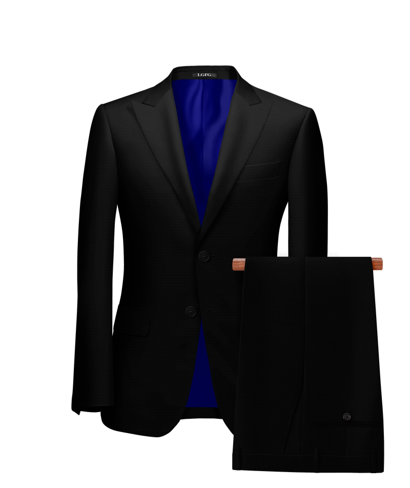 Black Pinstripe Kennedy All-Season, 2 Button Single Breasted LGFG Suit