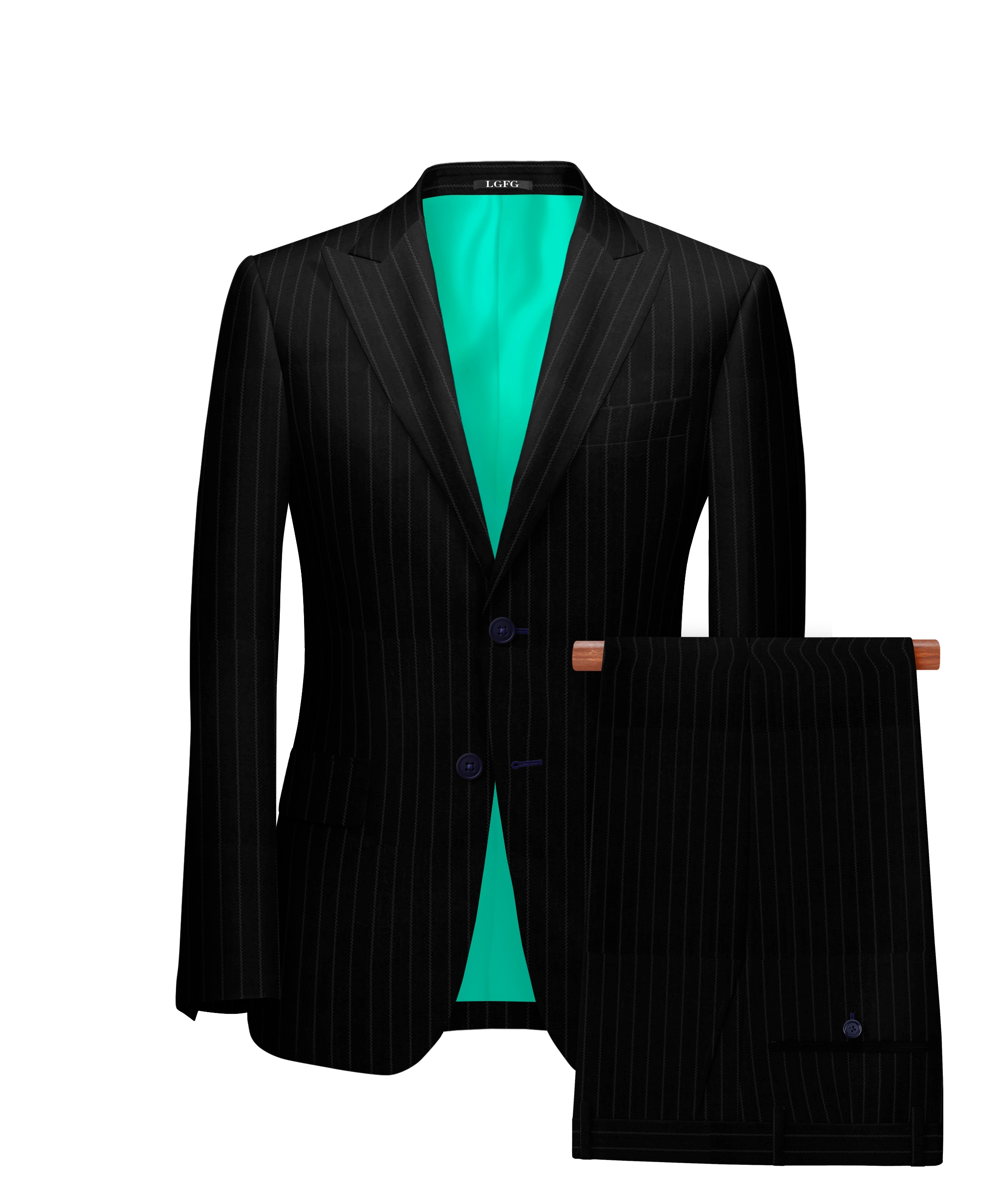 The Black Capo Pinstripe Suit