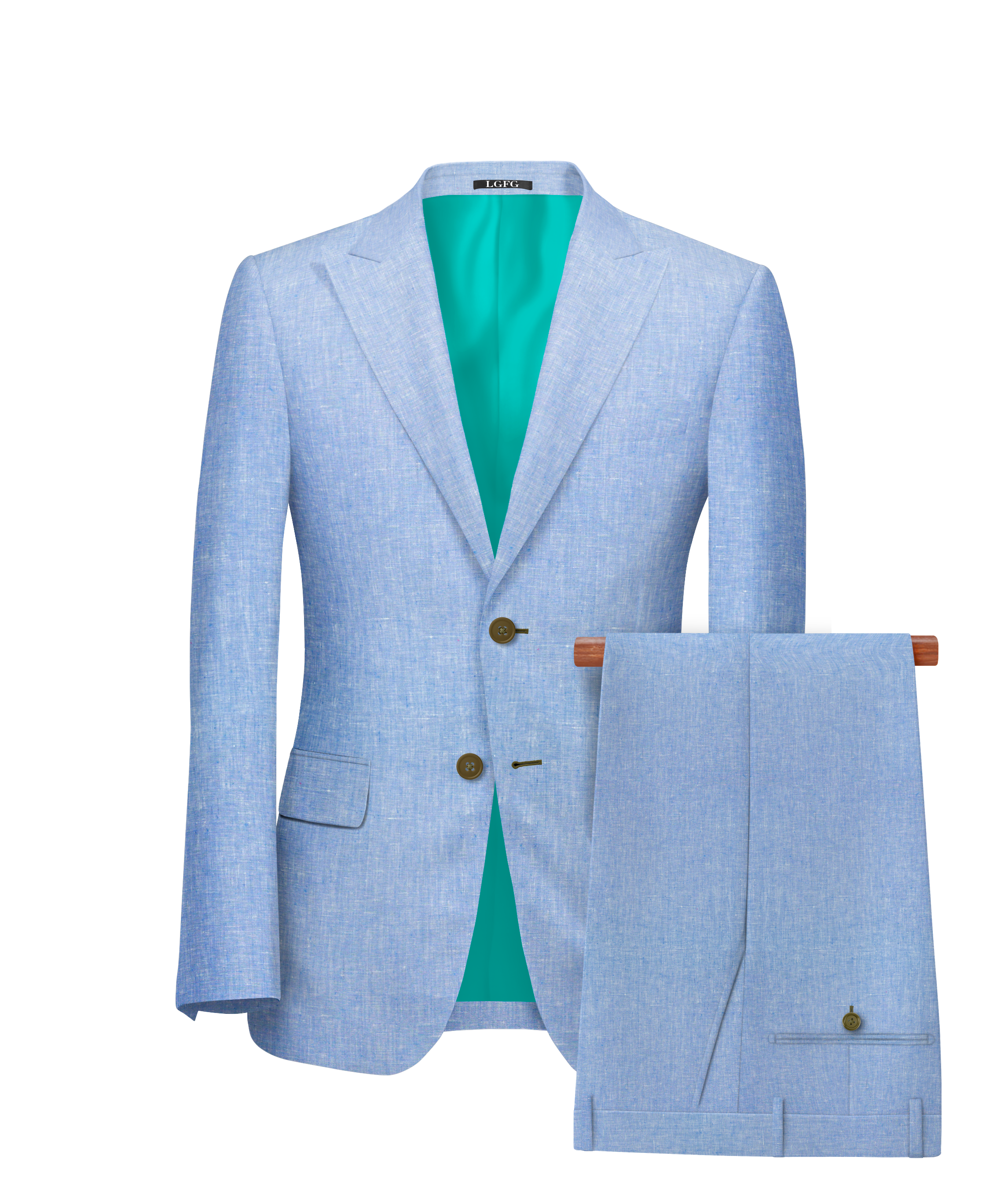 Sleep with the fishes Blue Linen Summer Suit