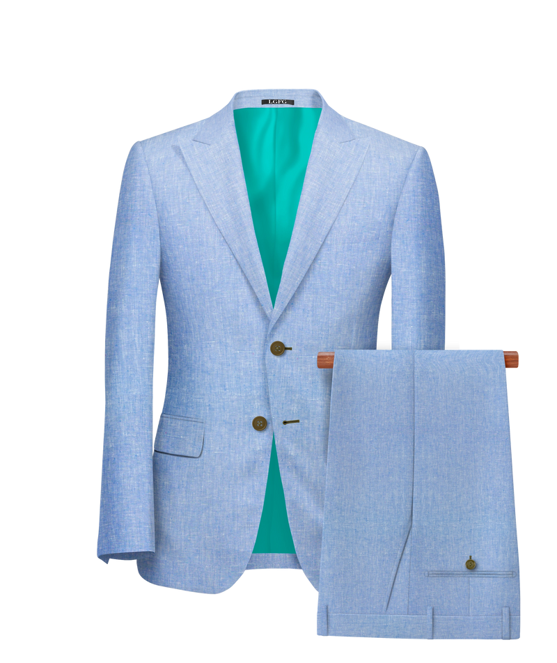 Sleep with the fishes Blue Linen Summer Suit