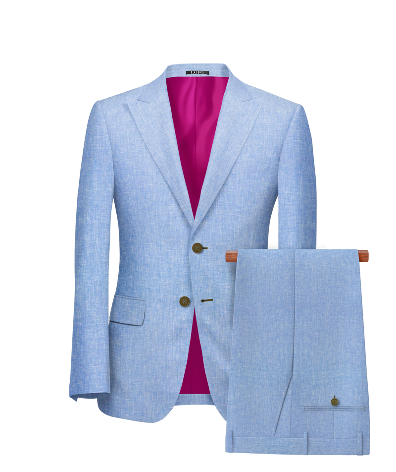 Sleep with the fishes Blue Linen Summer Suit