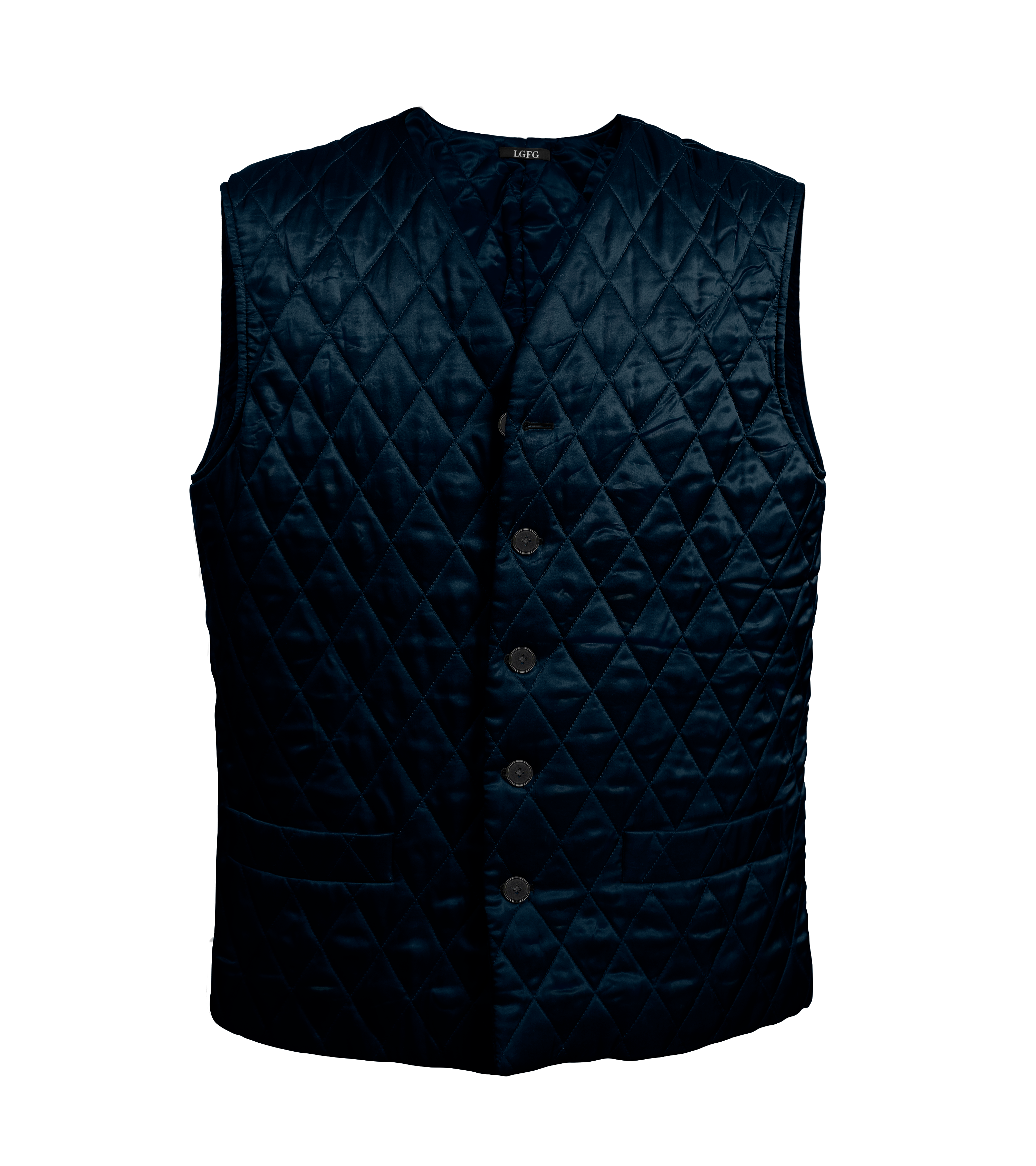 Blue V-neck Thermal Vest