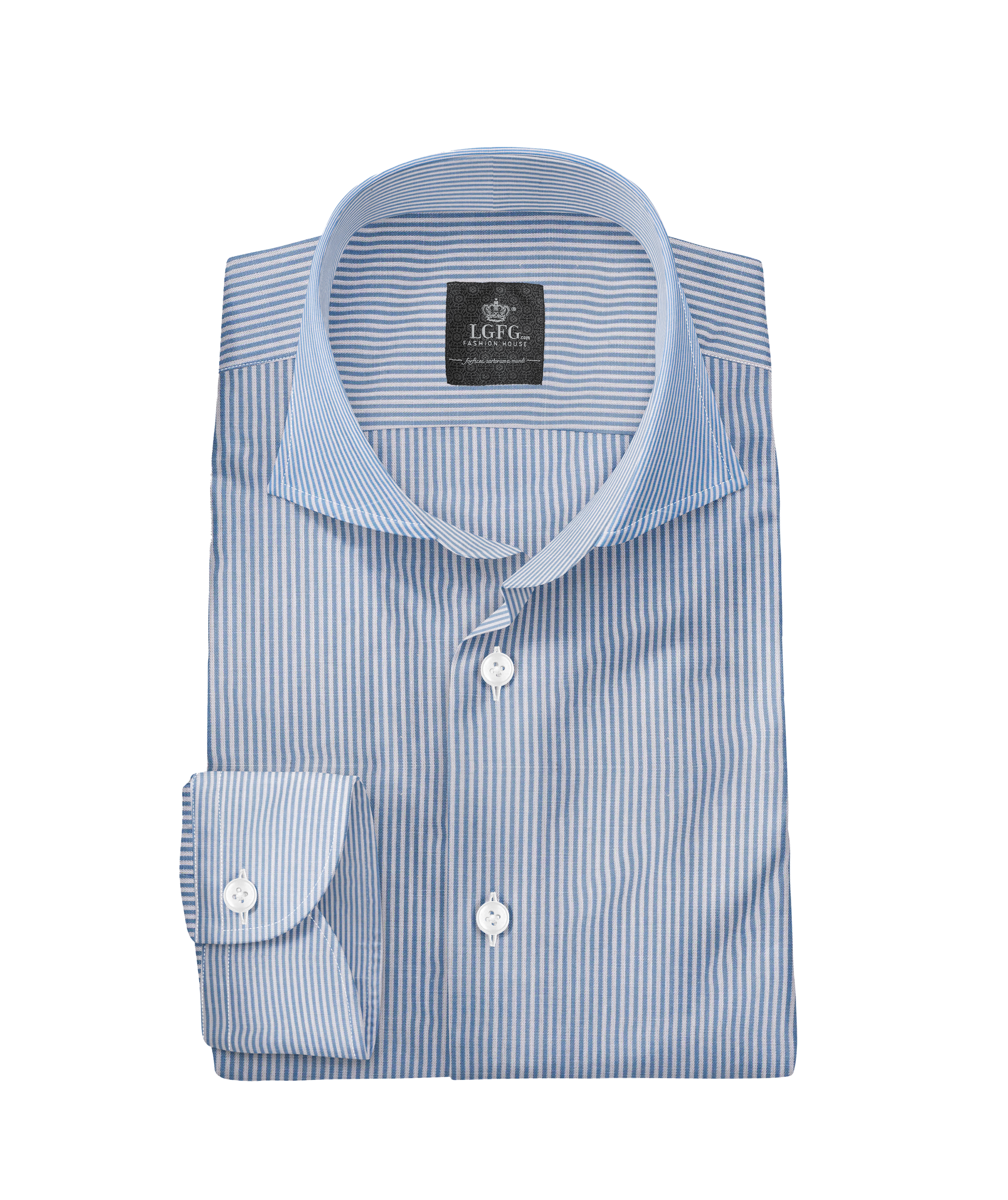 Blue White Stripe Classic Dress Shirt