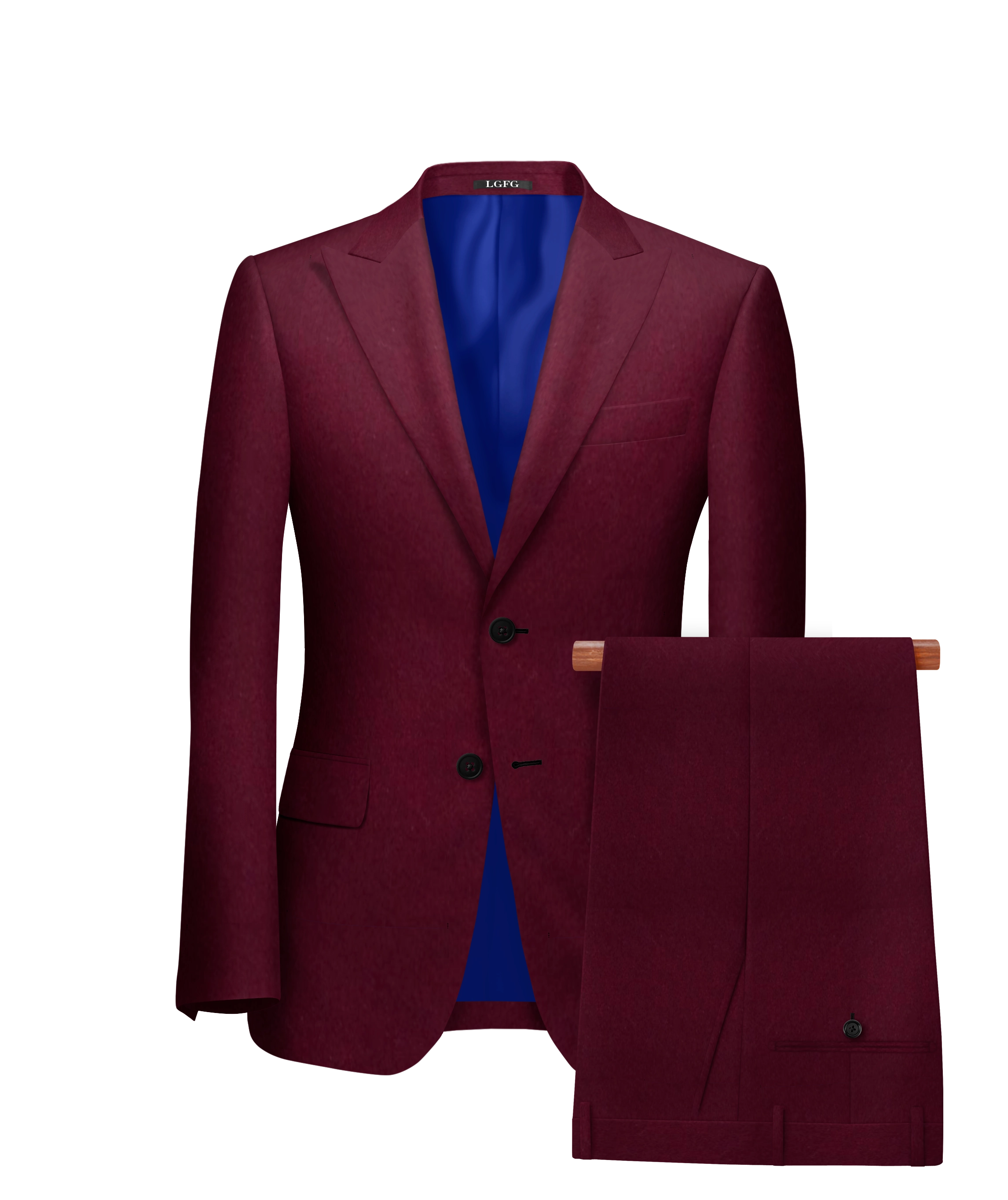 Burgudy Kennedy All-Season, 2 Button Single Breasted LGFG Suit