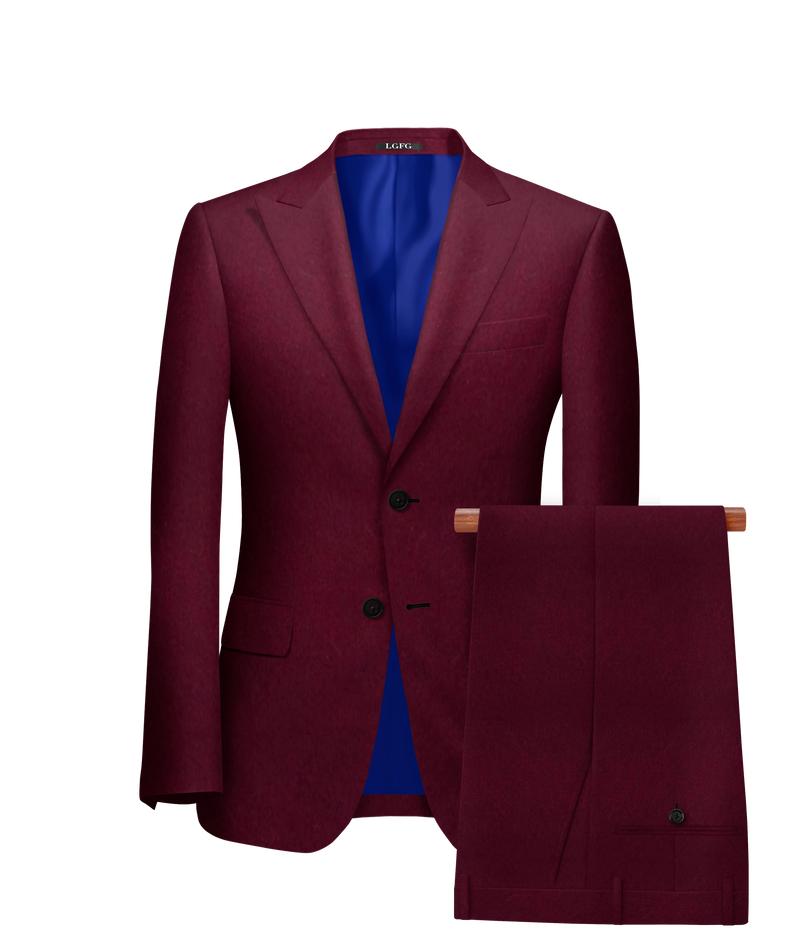 Burgudy Kennedy All-Season, 2 Button Single Breasted LGFG Suit
