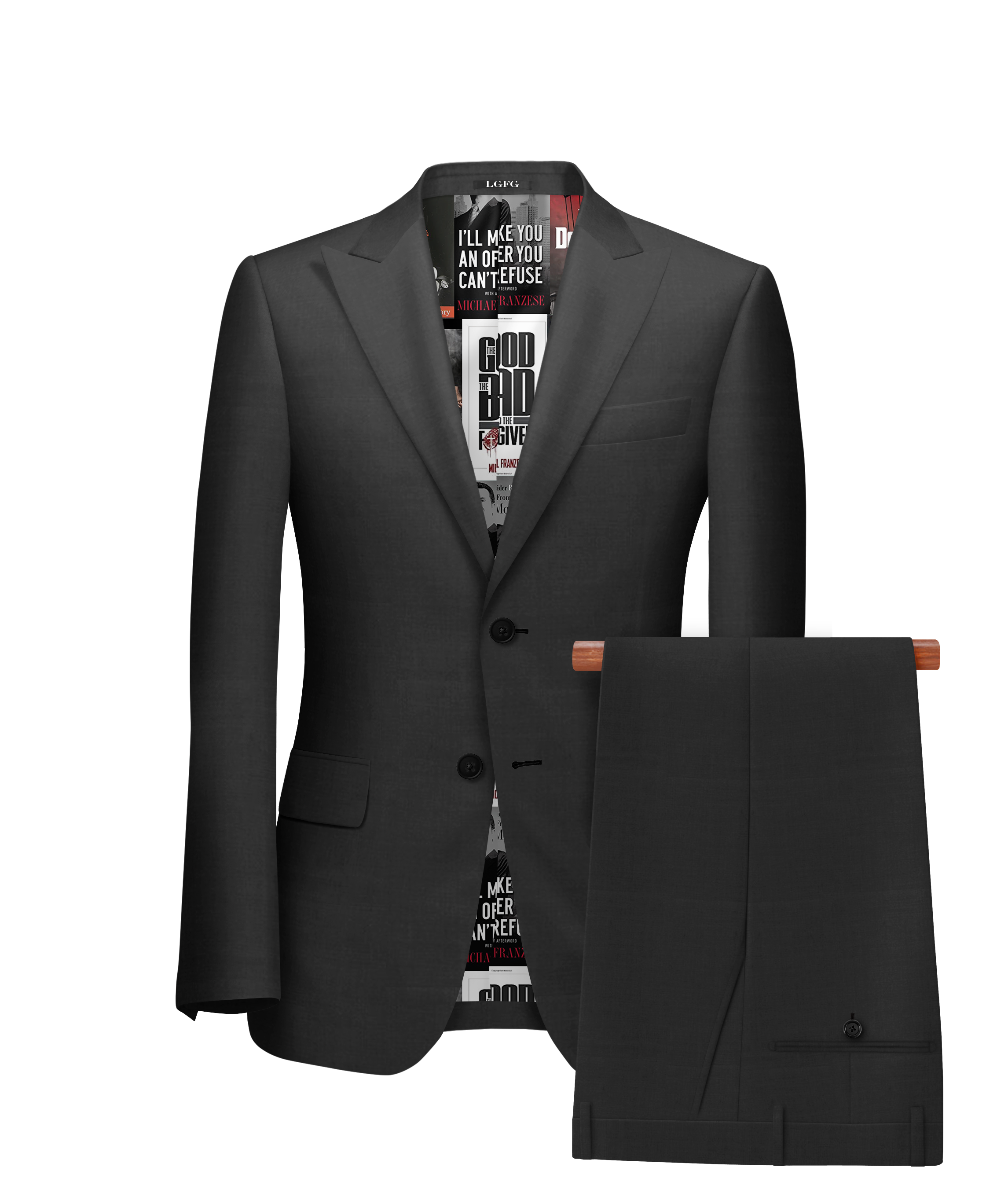 Charcoal Books Kennedy All-Season, 2 Button Single Breasted LGFG Suit