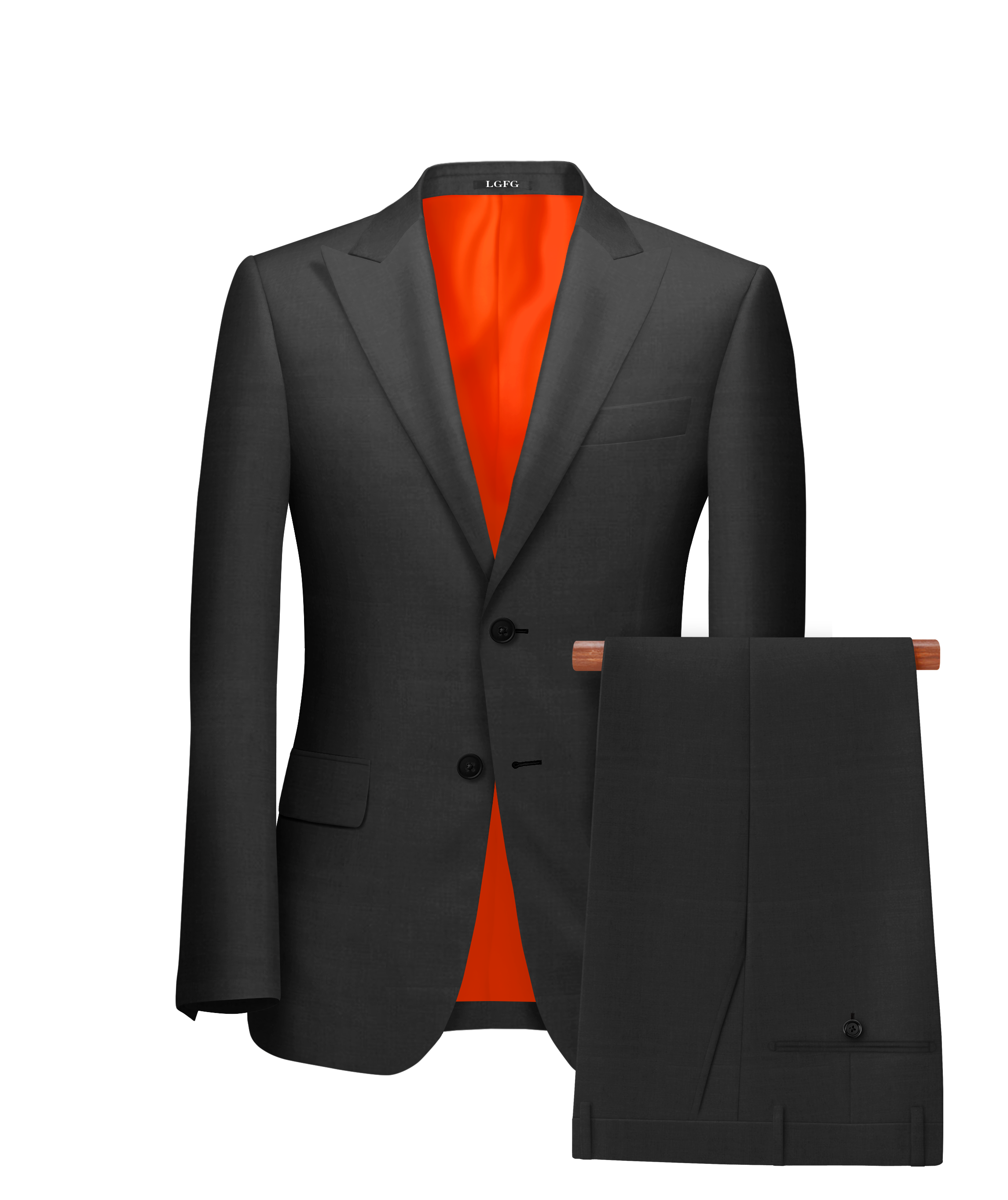 Charcoal Books Kennedy All-Season, 2 Button Single Breasted LGFG Suit