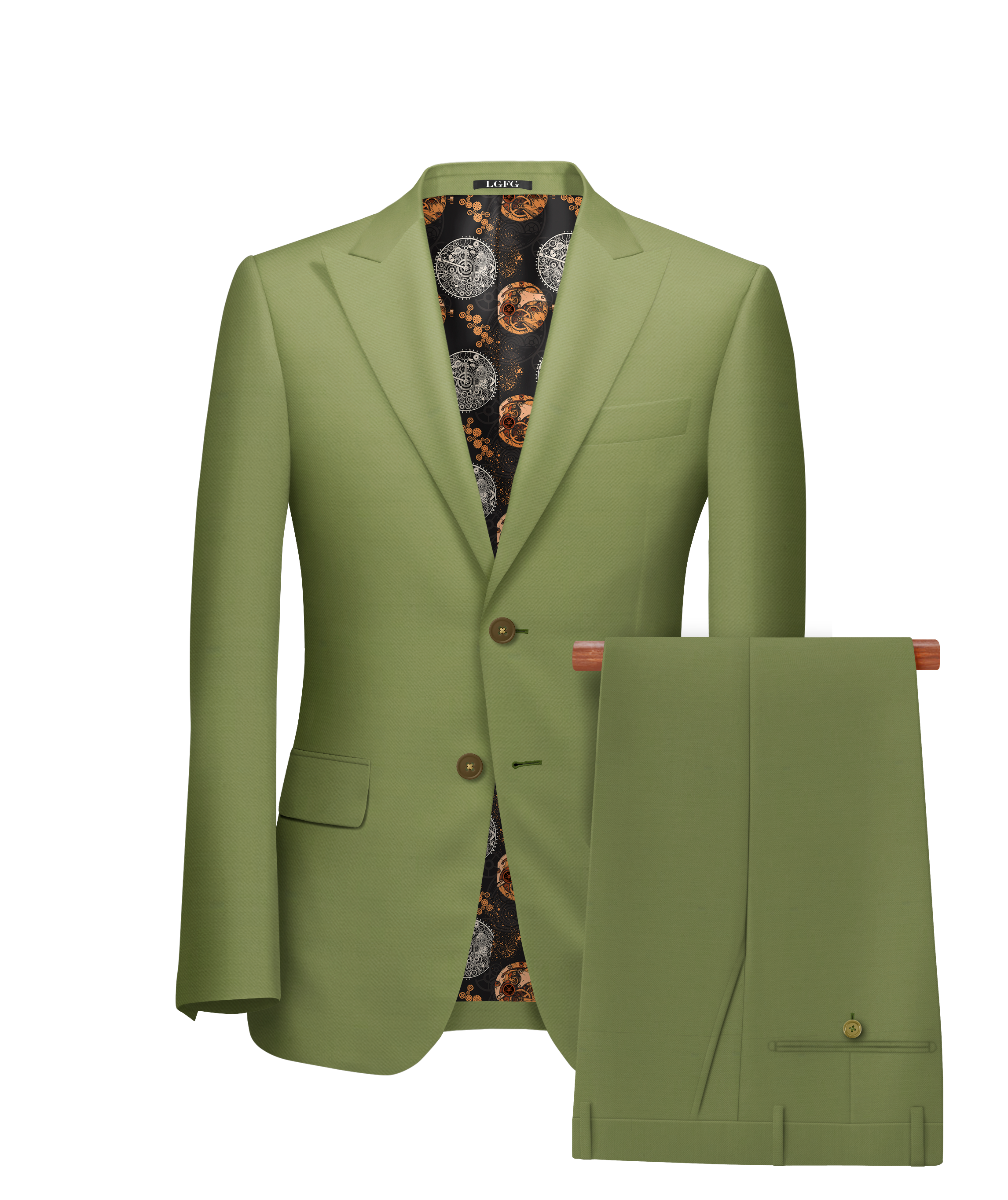 Olive Florida 2 Button LGFG Summer Suit