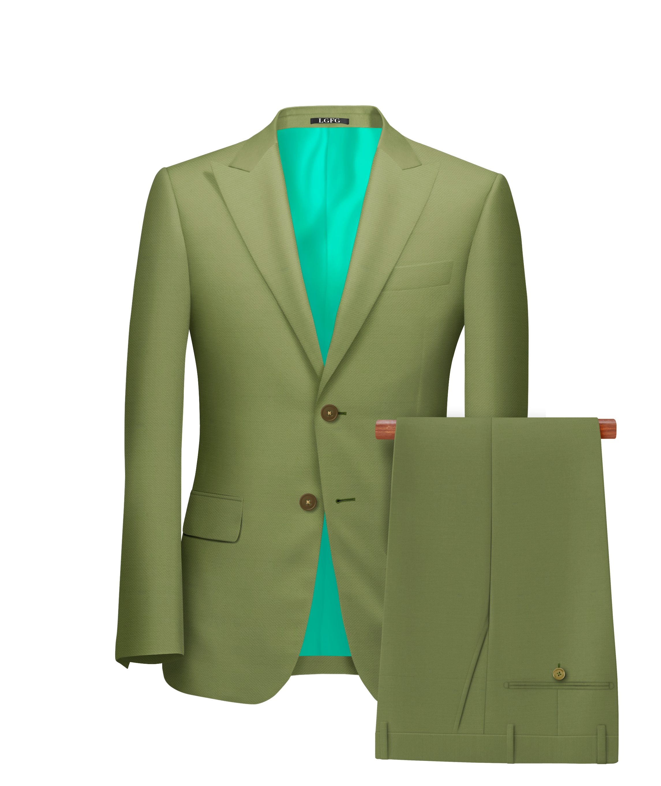 Olive Florida 2 Button LGFG Summer Suit