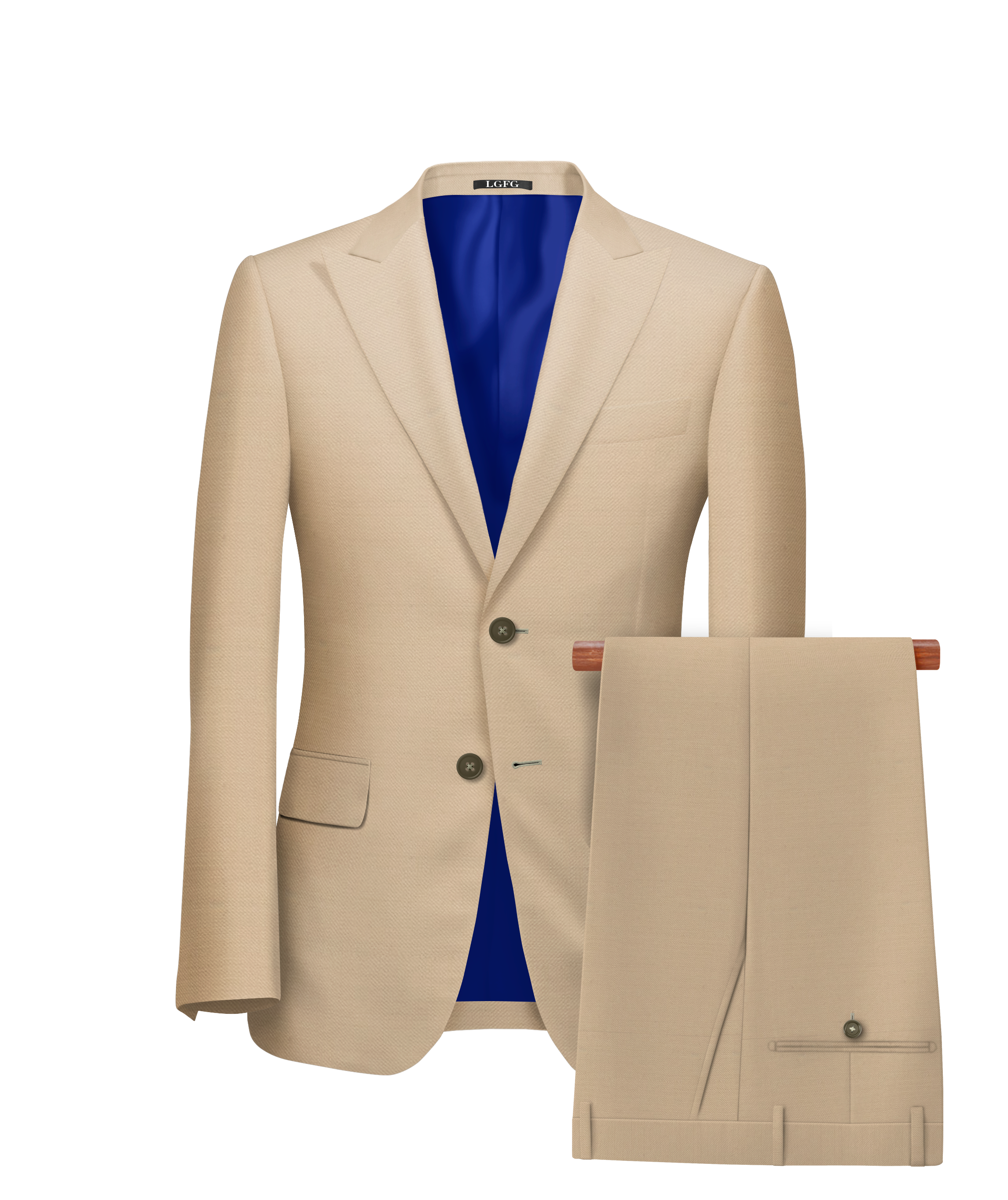 Sand Blue Florida 2 Button LGFG Summer Suit